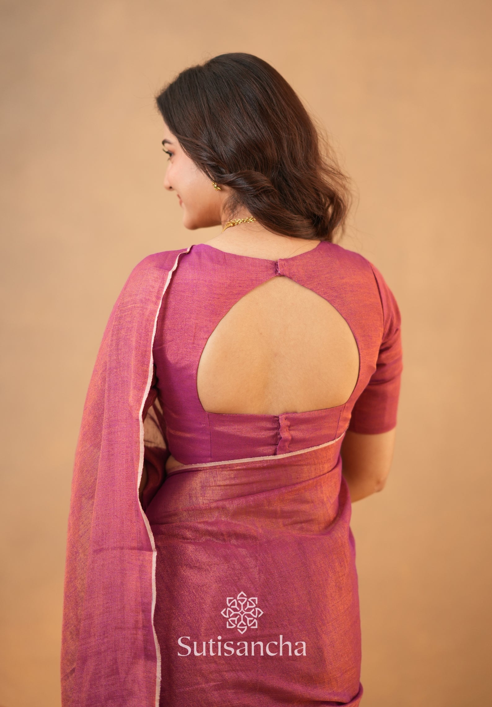 Tissue Charm Light and Lustrous Linen Saree