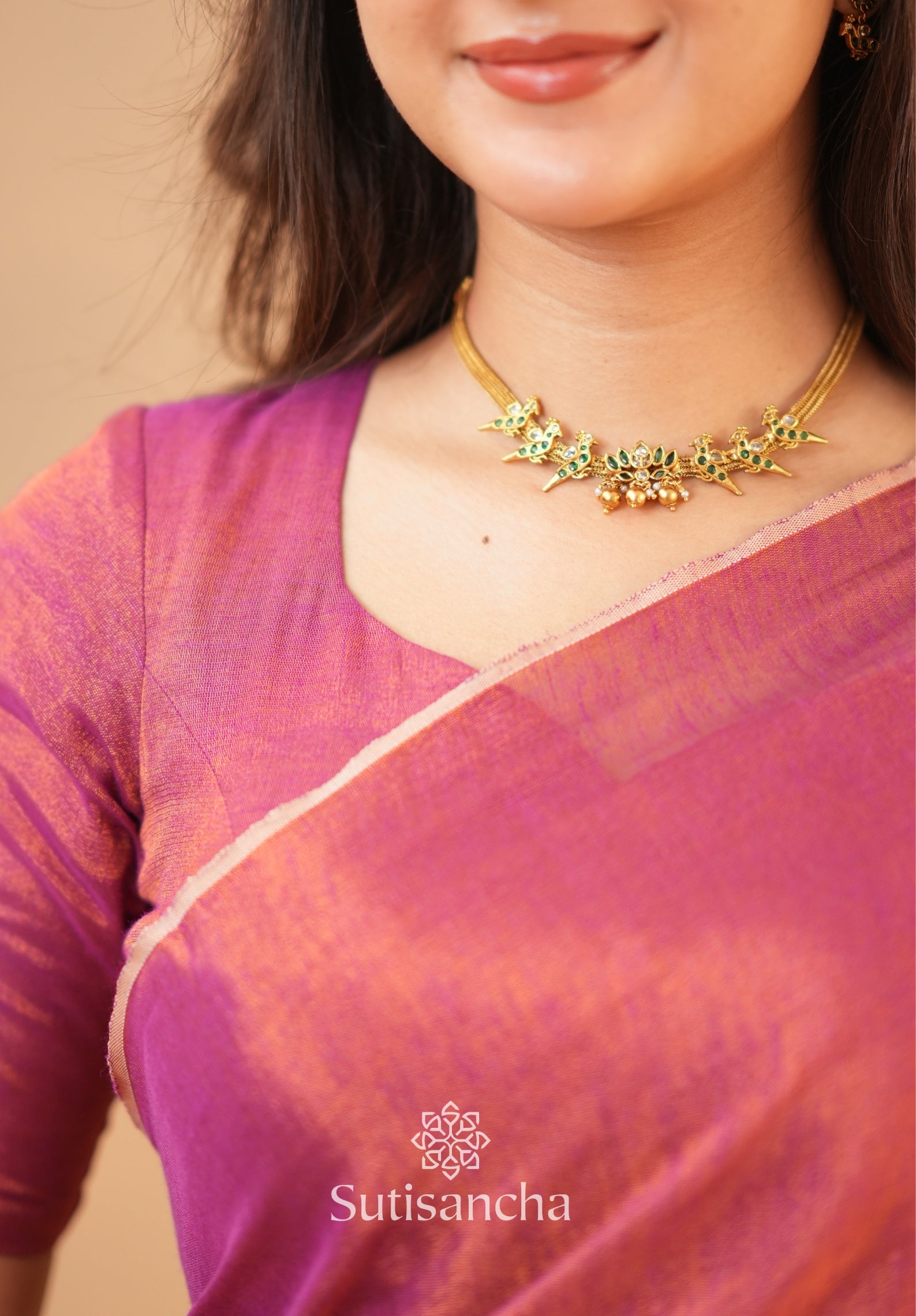 Tissue Charm Light and Lustrous Linen Saree