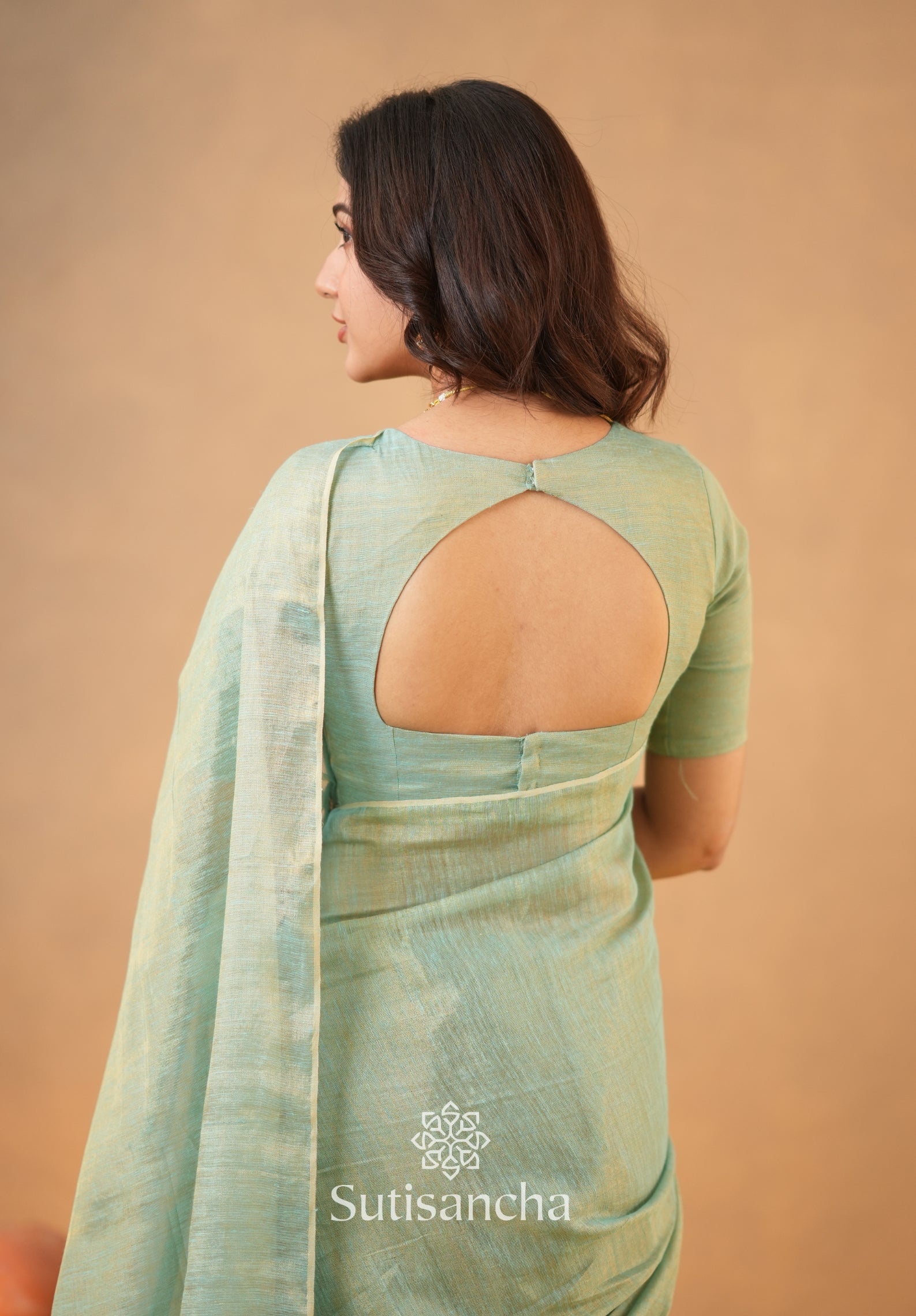 Tissue Charm Light and Lustrous Linen Saree