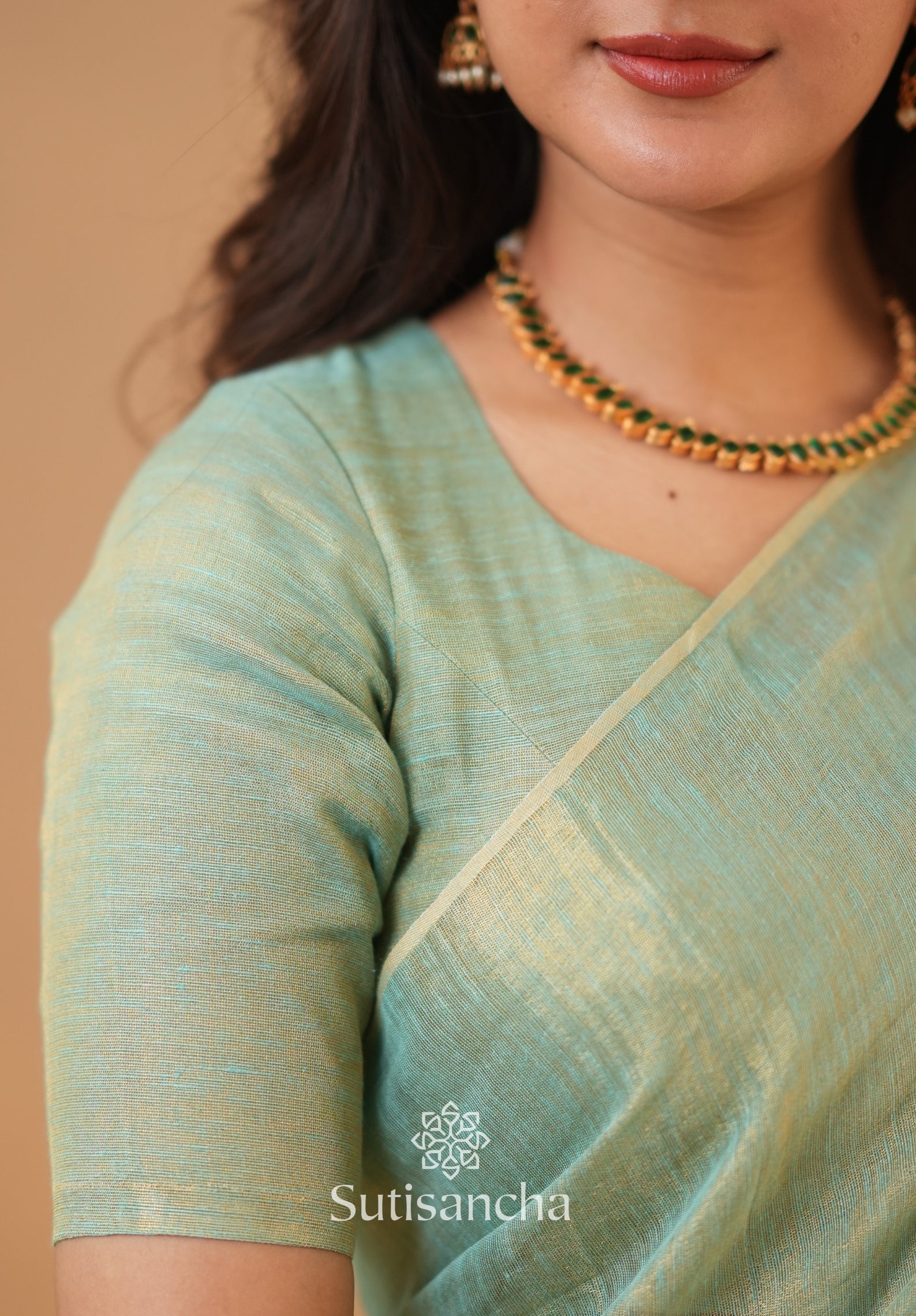 Tissue Charm Light and Lustrous Linen Saree