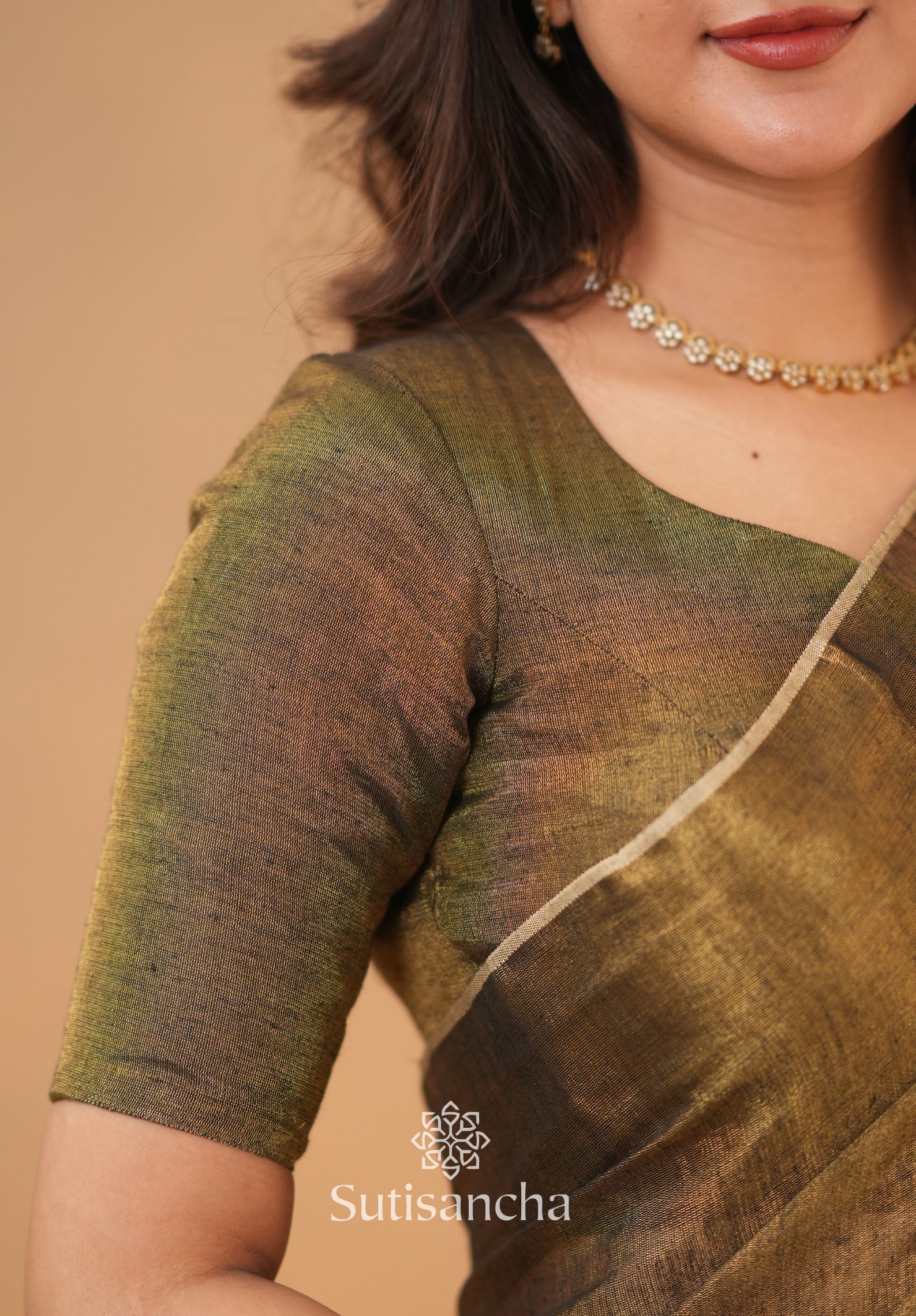 Tissue Charm Light and Lustrous Linen Saree