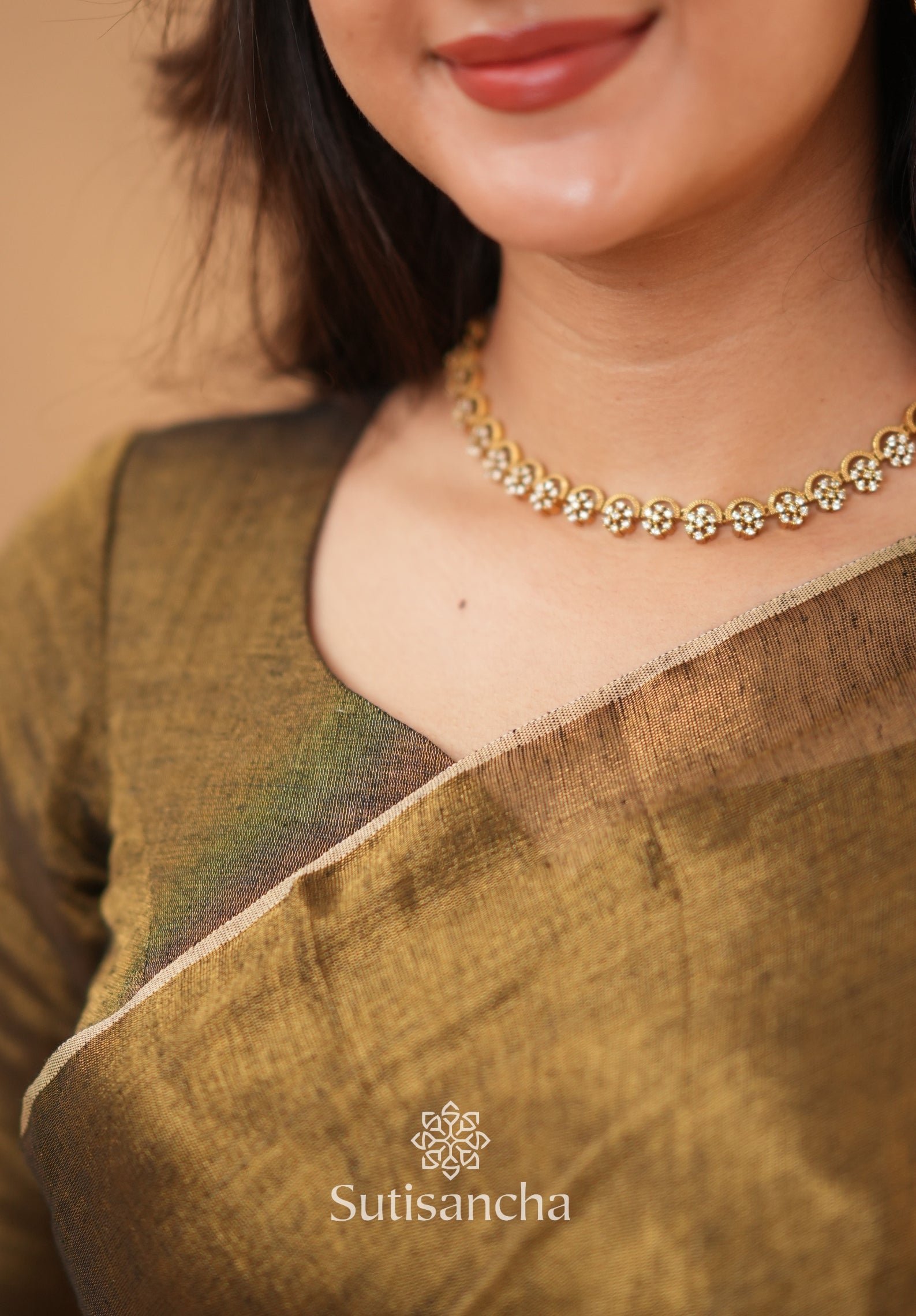 Tissue Charm Light and Lustrous Linen Saree