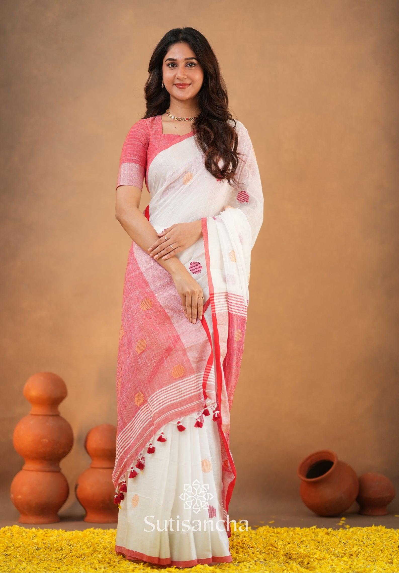 Sutisancha Woven Heritage Handloom Cotton Saree