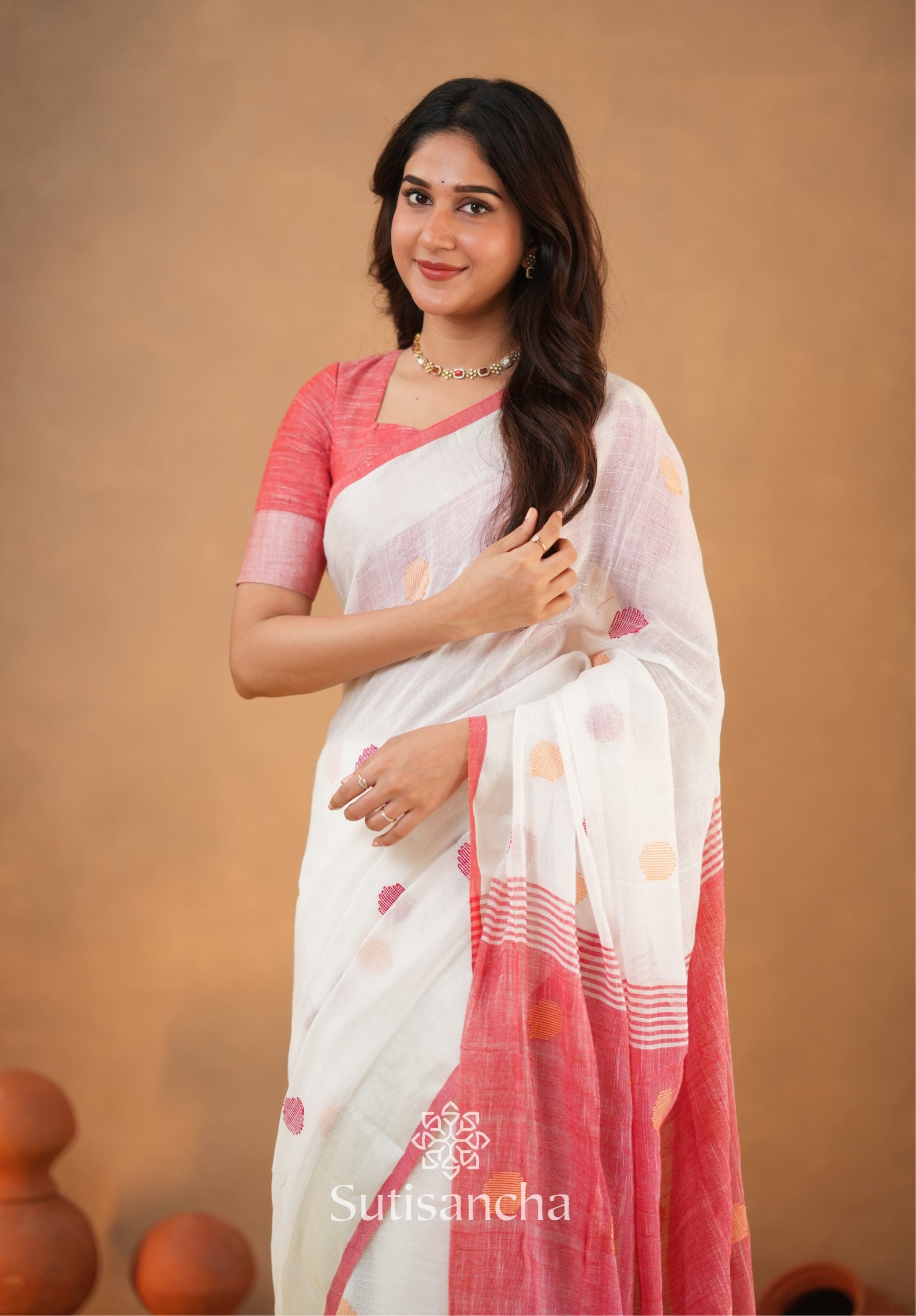 Sutisancha Woven Heritage Handloom Cotton Saree