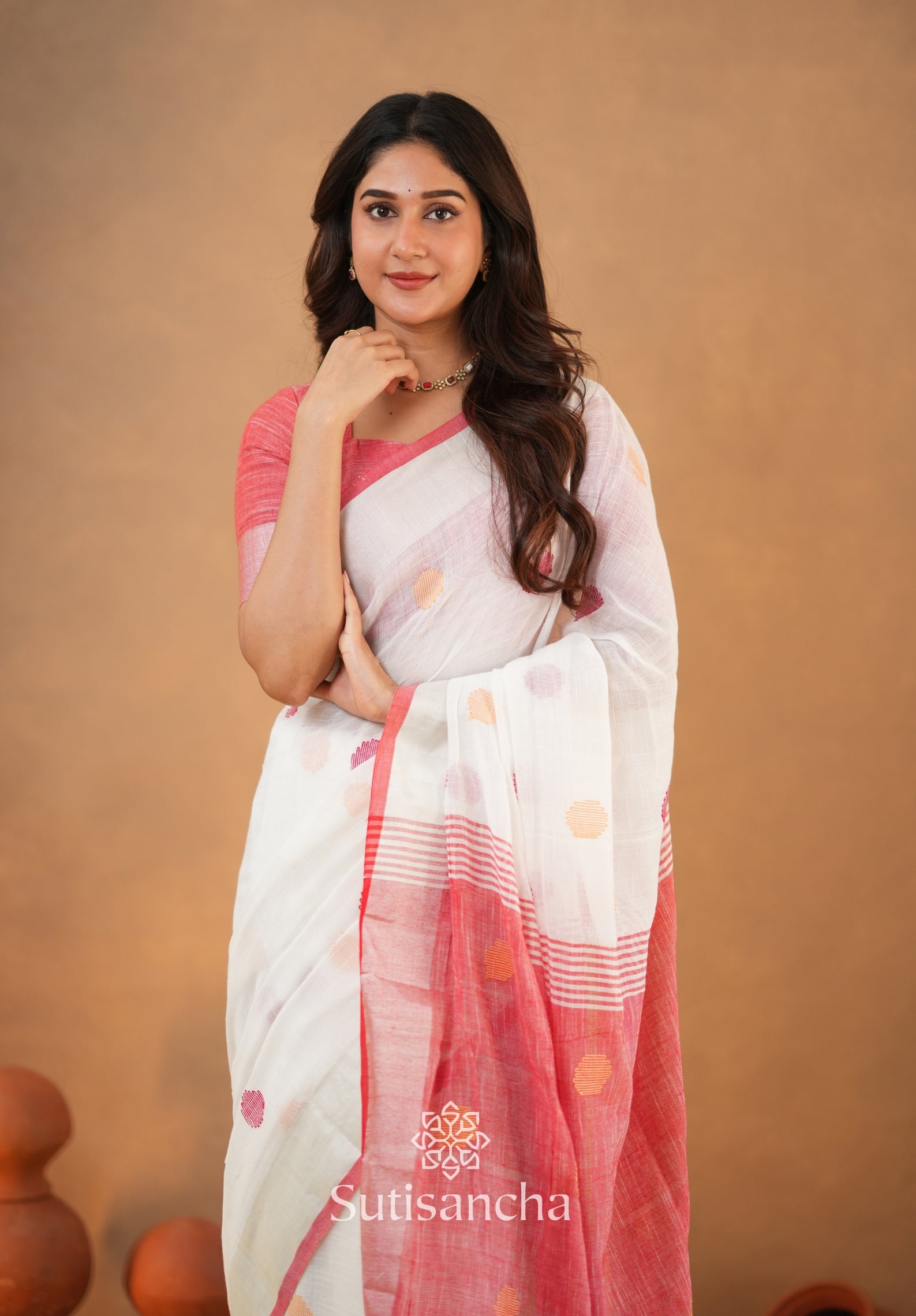 Sutisancha Woven Heritage Handloom Cotton Saree