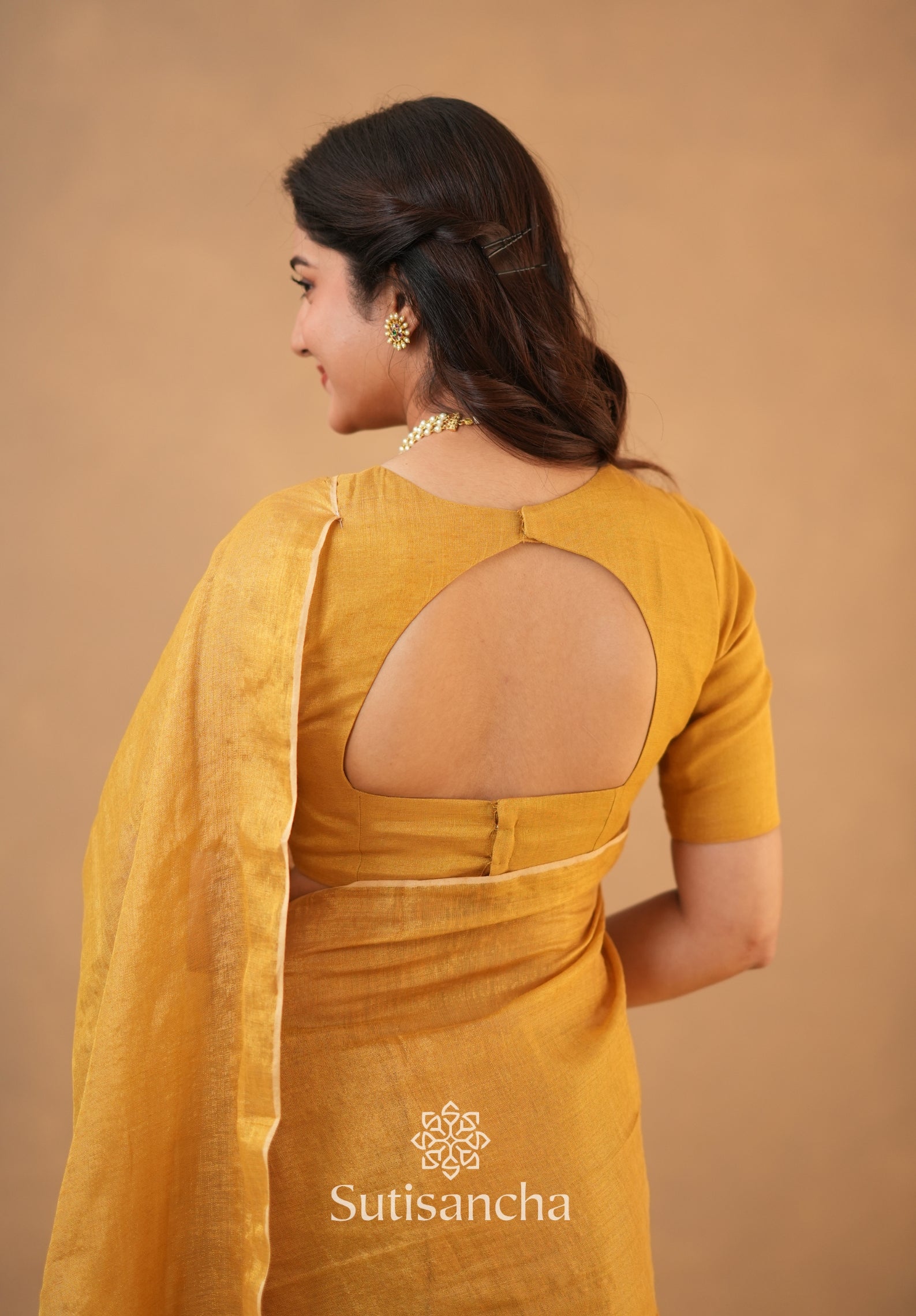 Tissue Charm Light and Lustrous Linen Saree