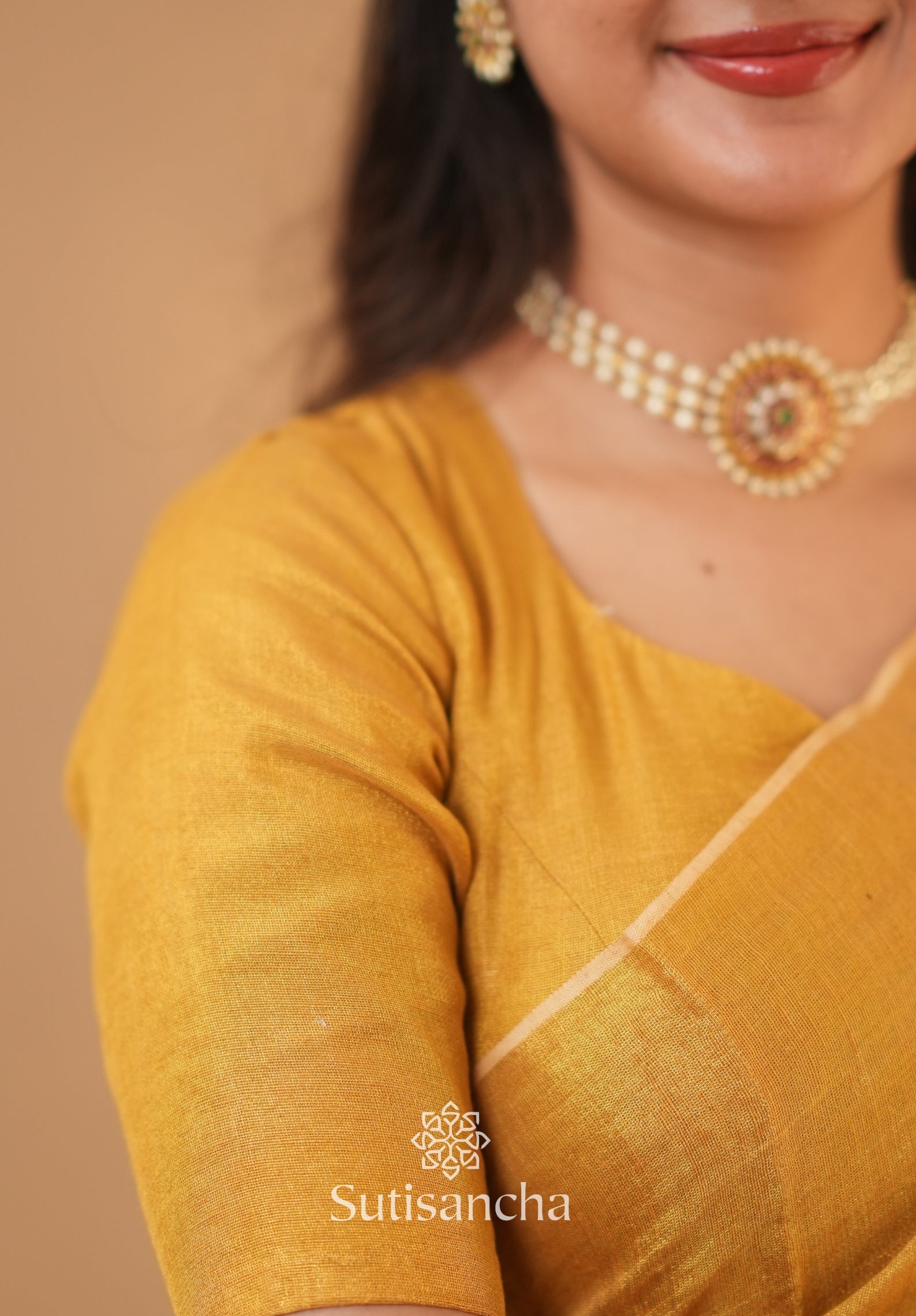 Tissue Charm Light and Lustrous Linen Saree