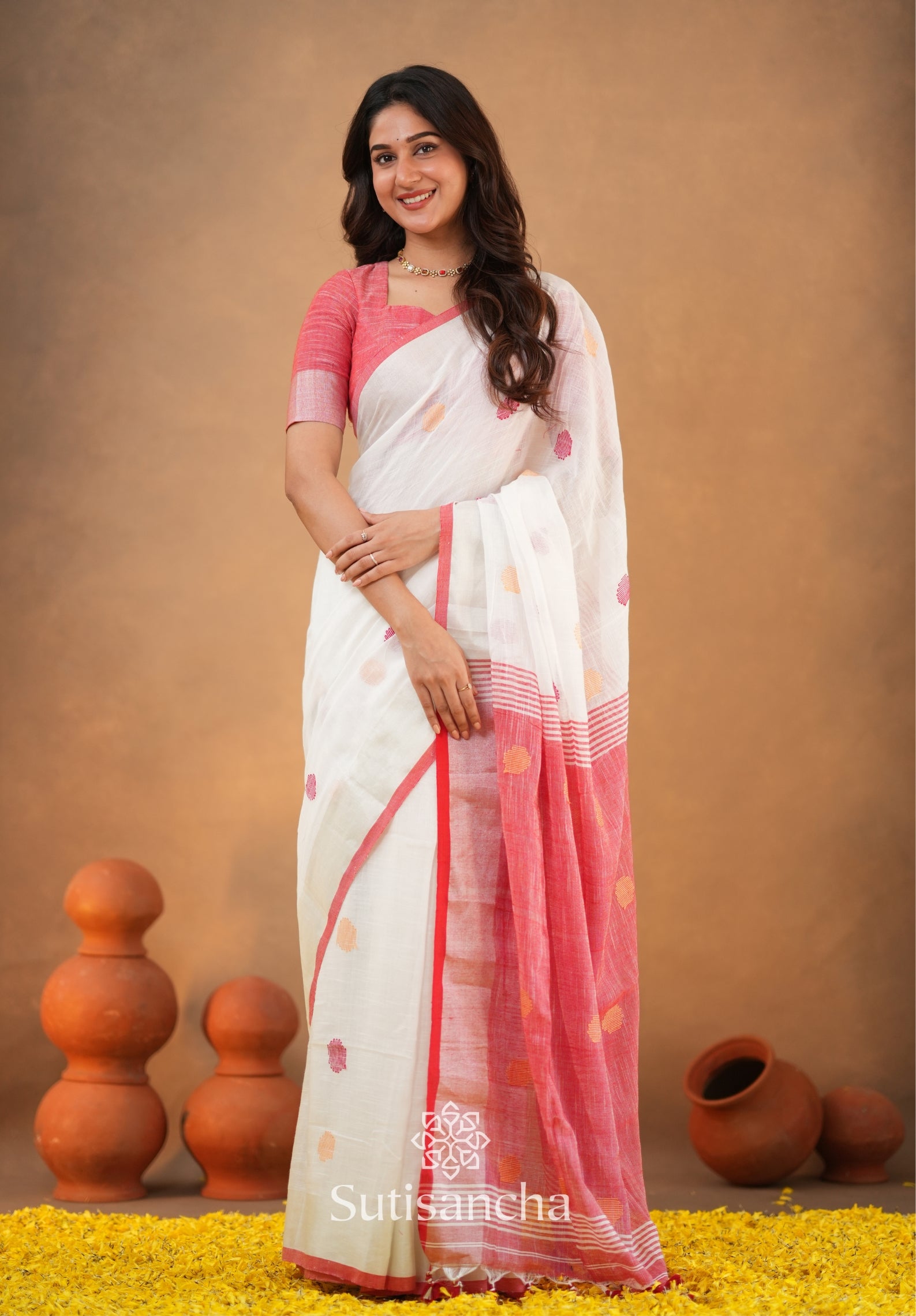 Sutisancha Woven Heritage Handloom Cotton Saree