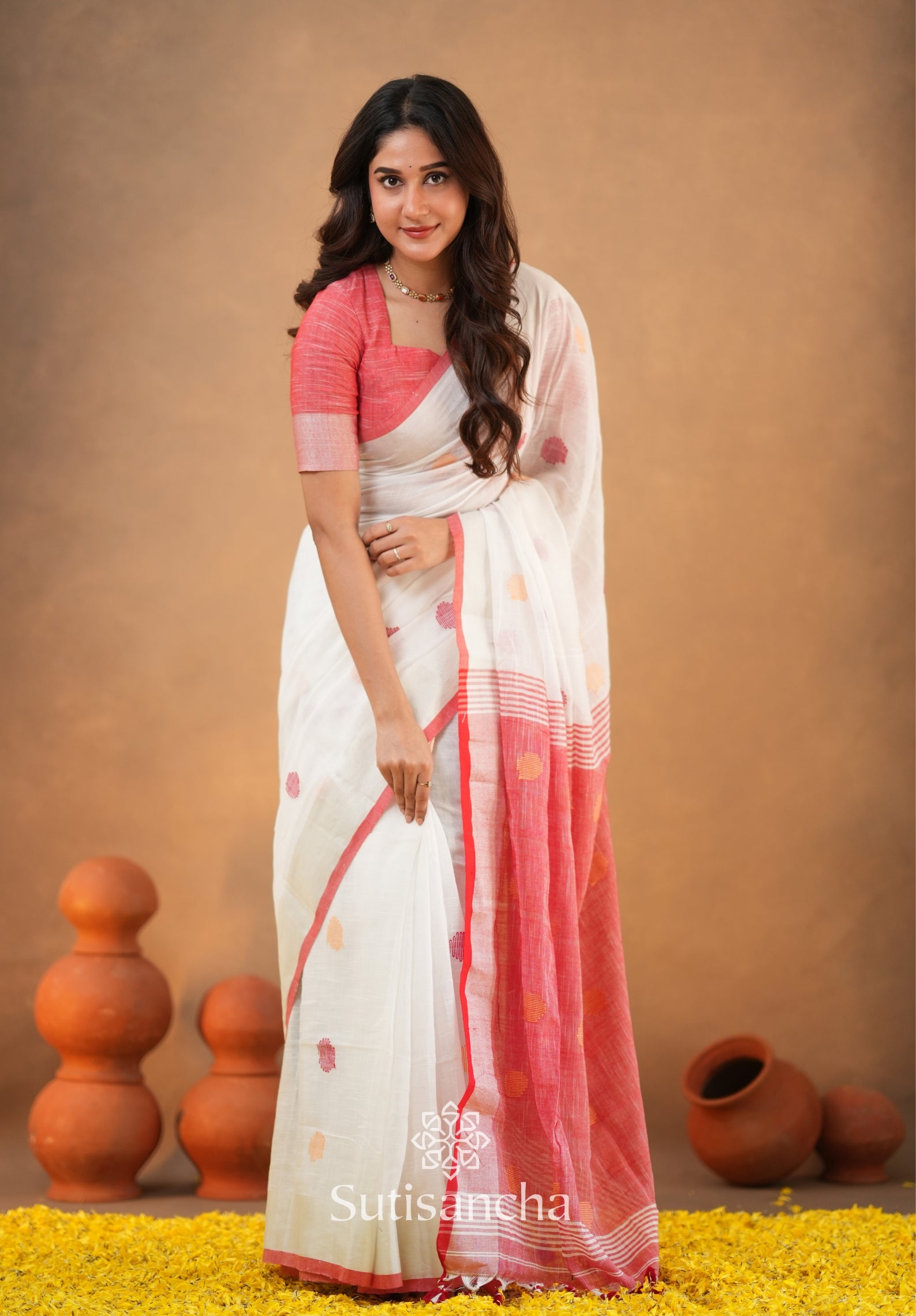 Sutisancha Woven Heritage Handloom Cotton Saree