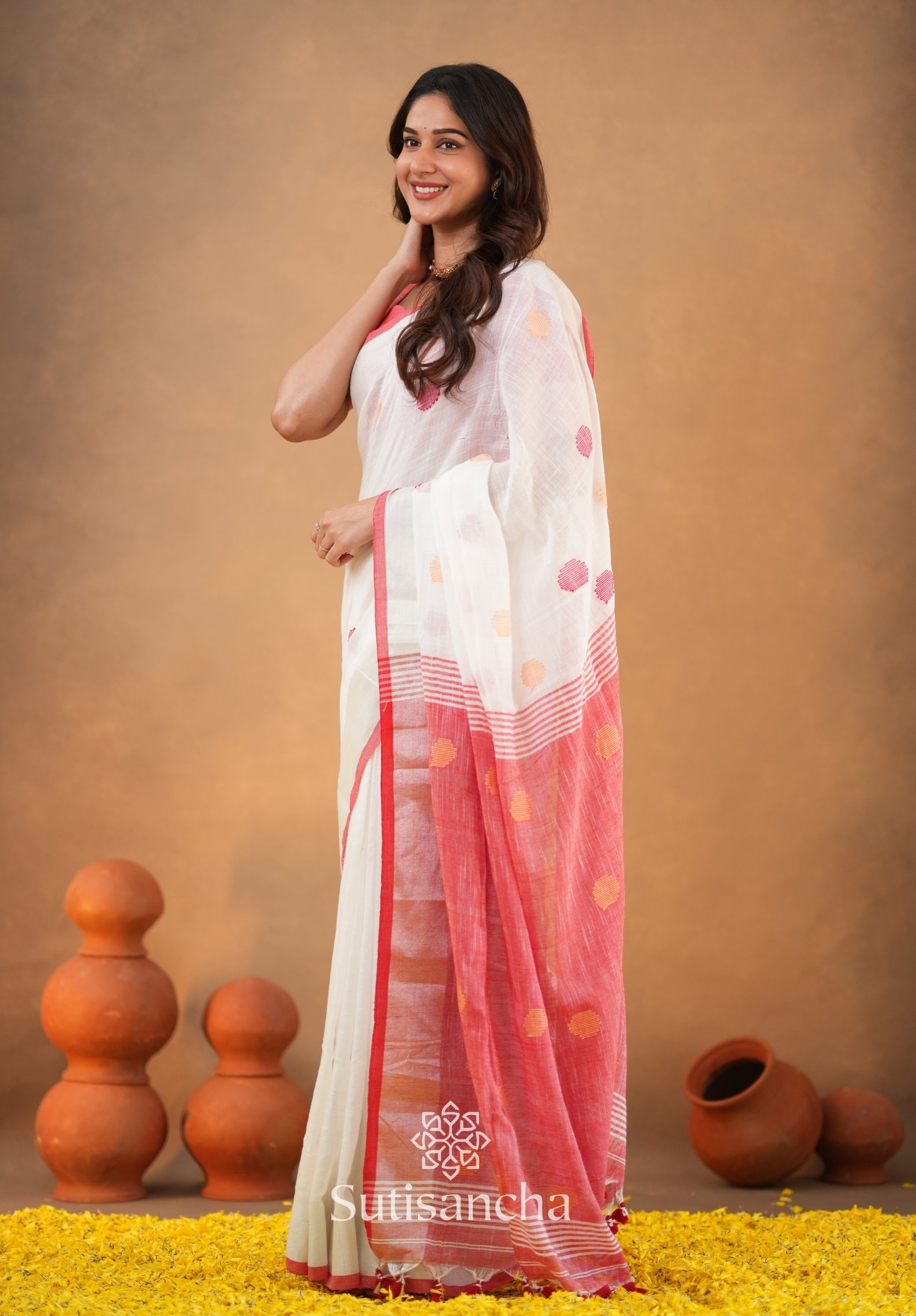 Sutisancha Woven Heritage Handloom Cotton Saree