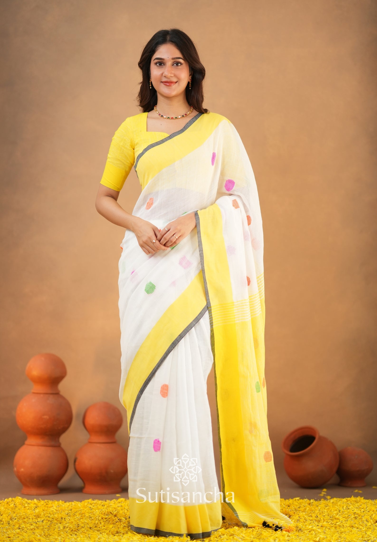 Sutisancha Woven Heritage Handloom Cotton Saree