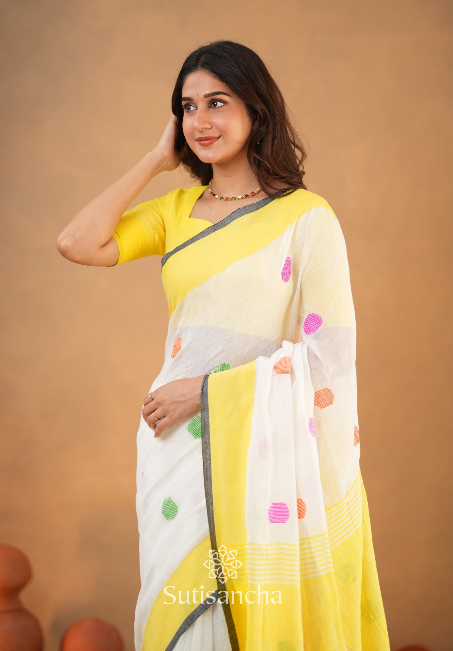 Sutisancha Woven Heritage Handloom Cotton Saree