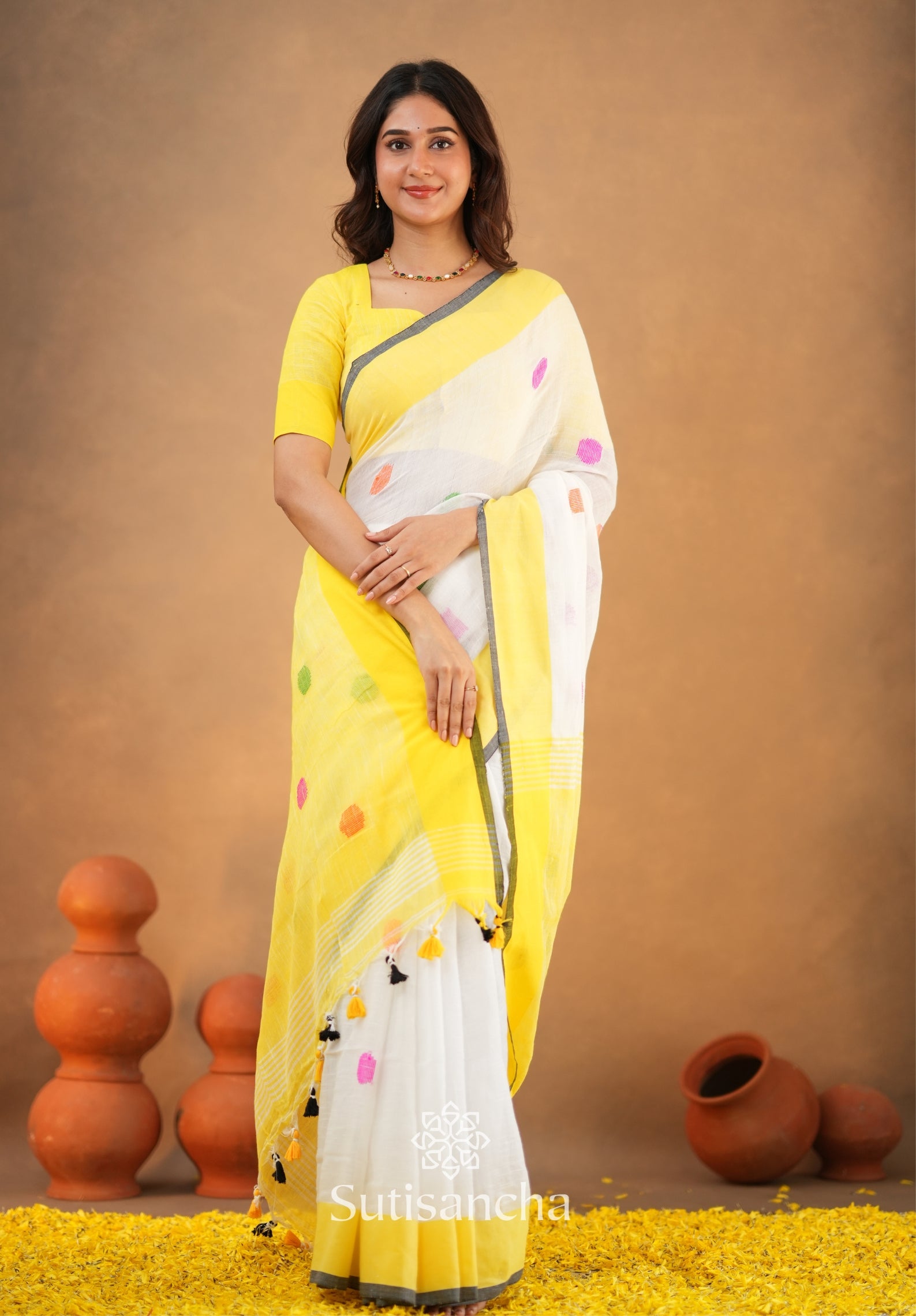 Sutisancha Woven Heritage Handloom Cotton Saree
