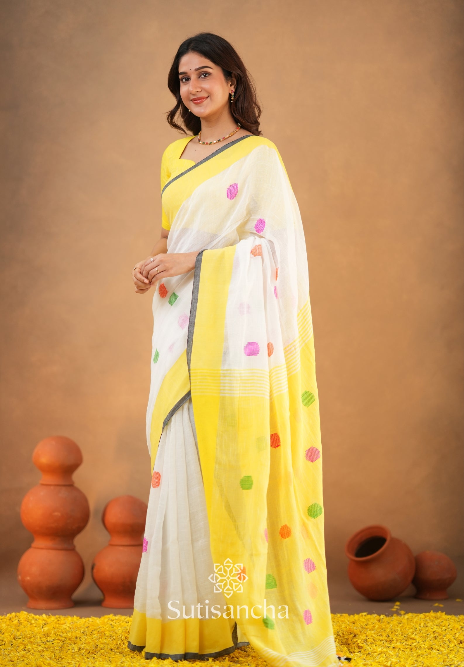 Sutisancha Woven Heritage Handloom Cotton Saree