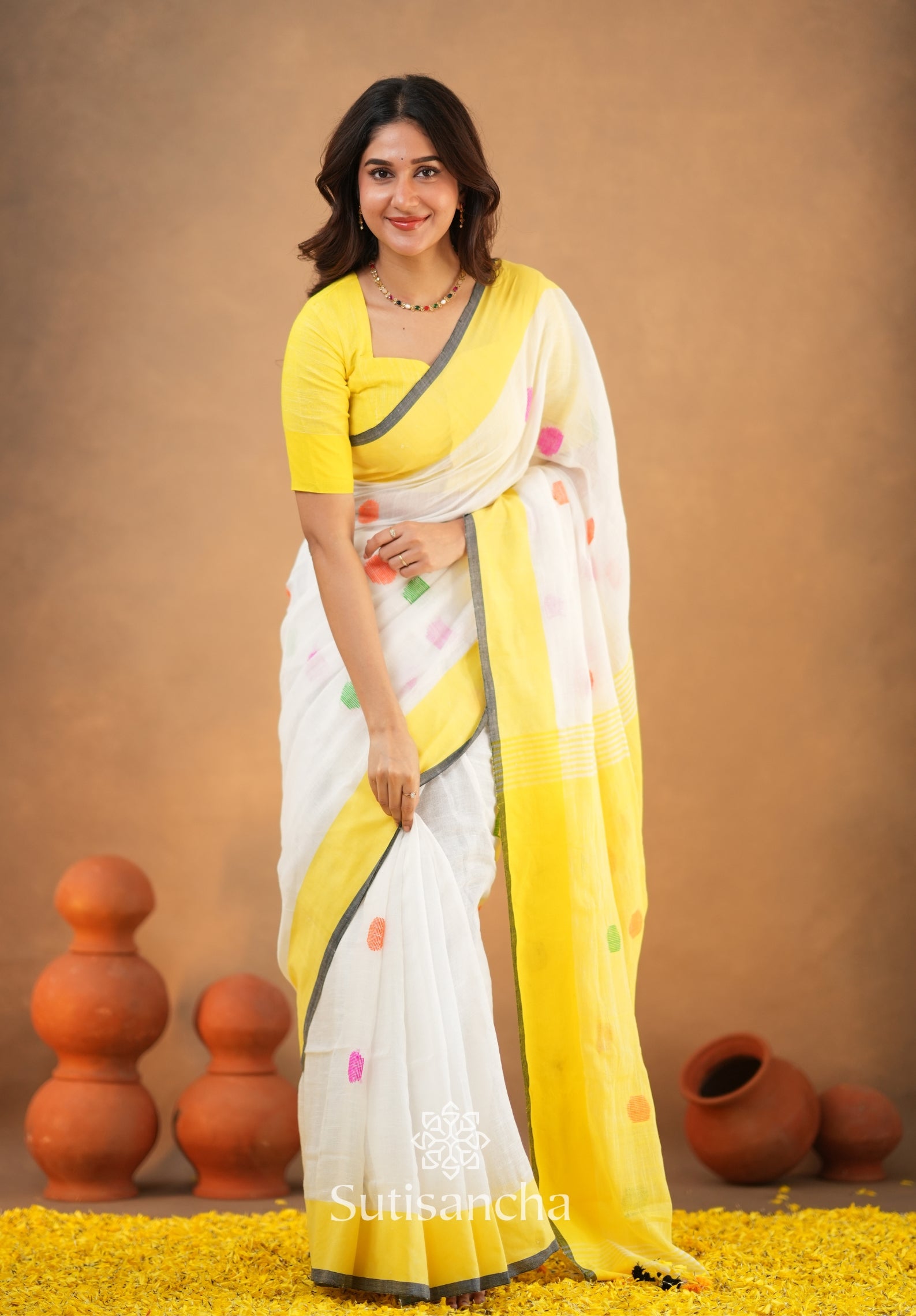 Sutisancha Woven Heritage Handloom Cotton Saree