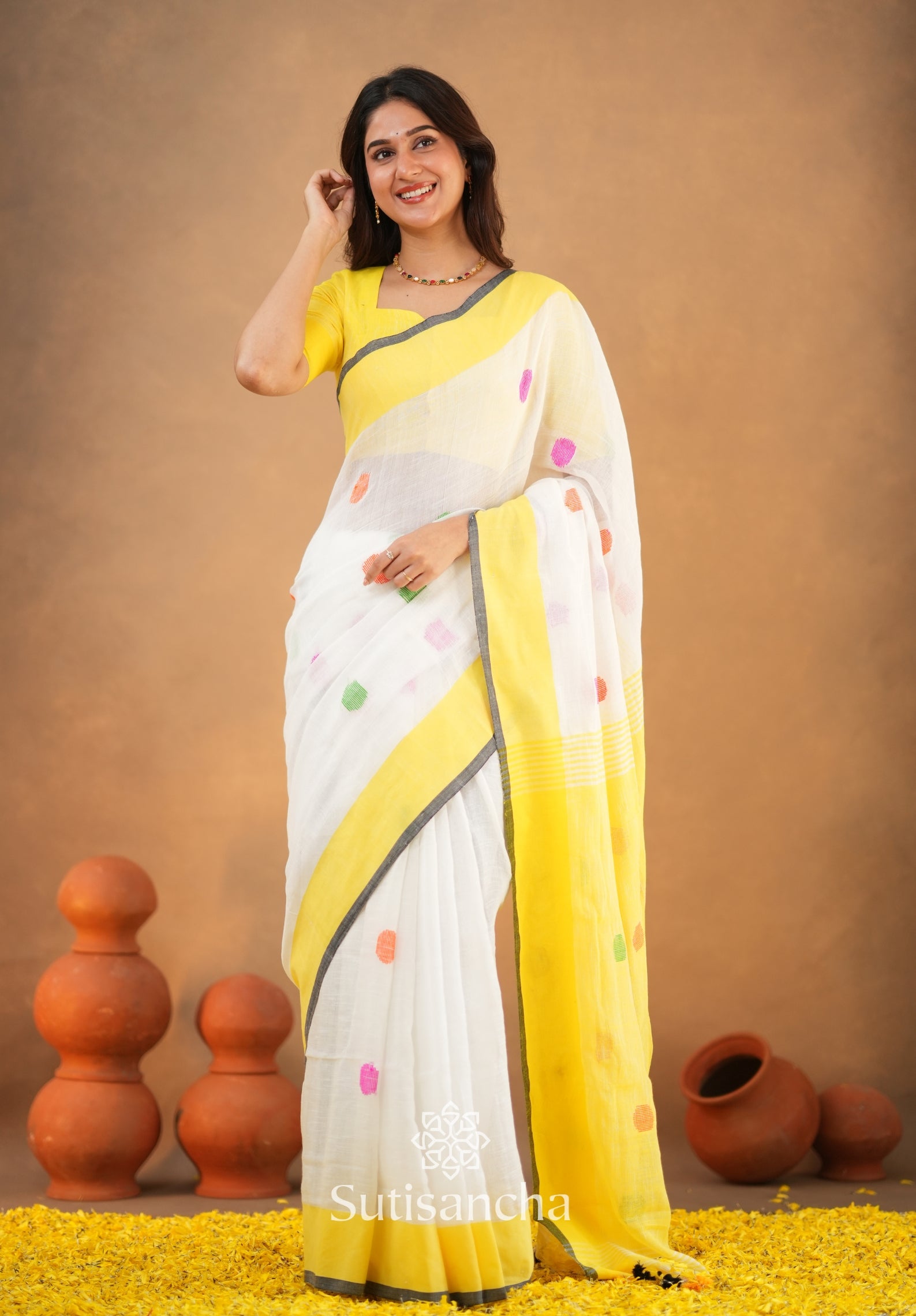 Sutisancha Woven Heritage Handloom Cotton Saree