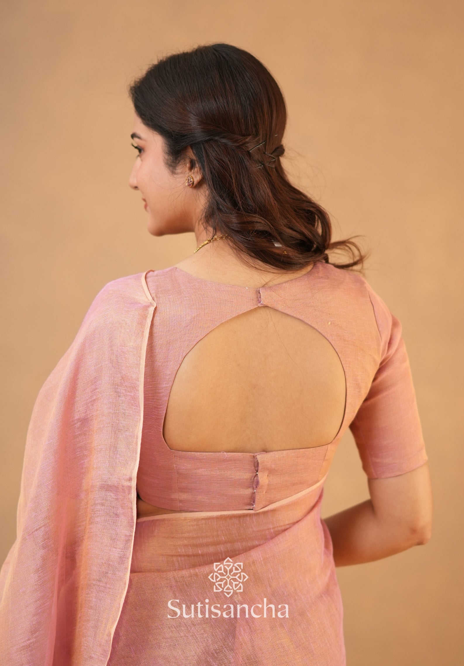 Tissue Charm Light and Lustrous Linen Saree