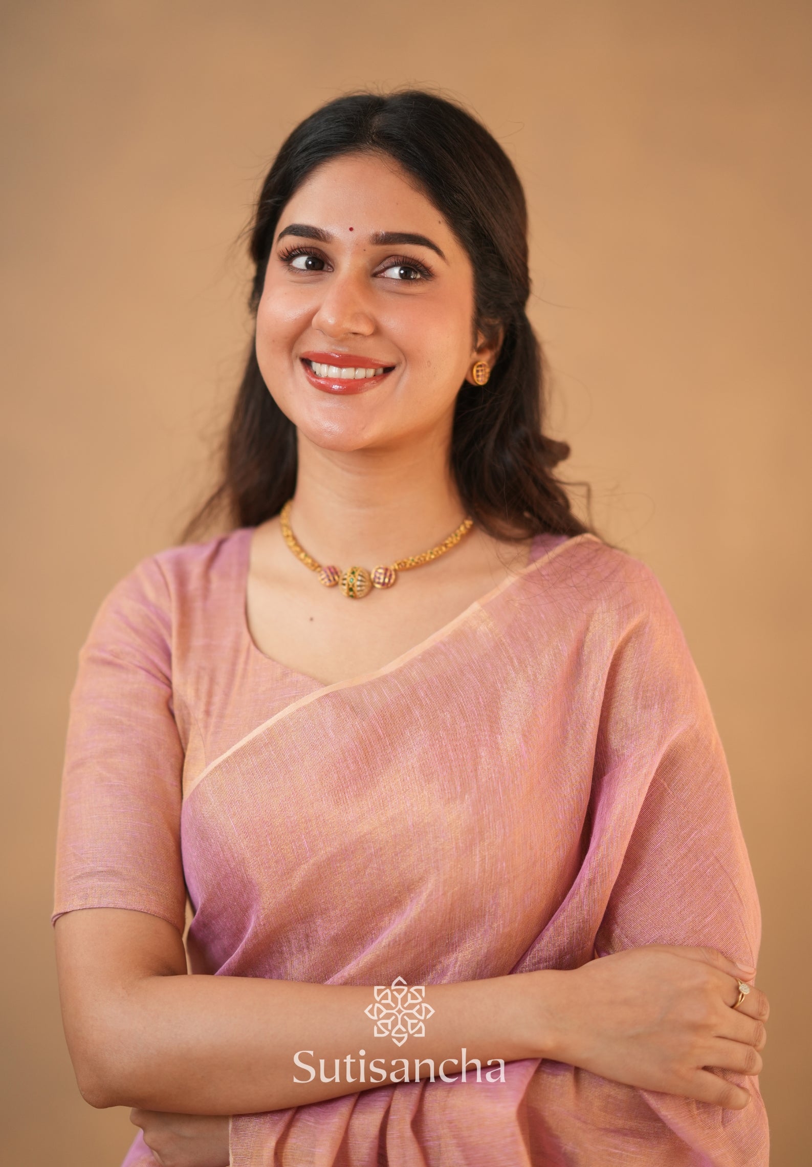 Tissue Charm Light and Lustrous Linen Saree