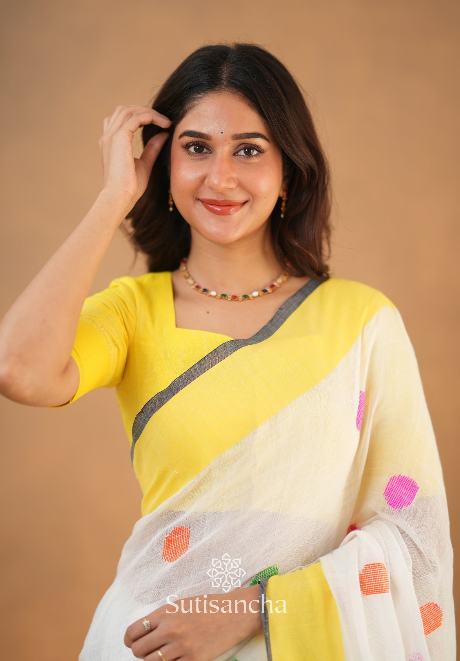 Sutisancha Woven Heritage Handloom Cotton Saree