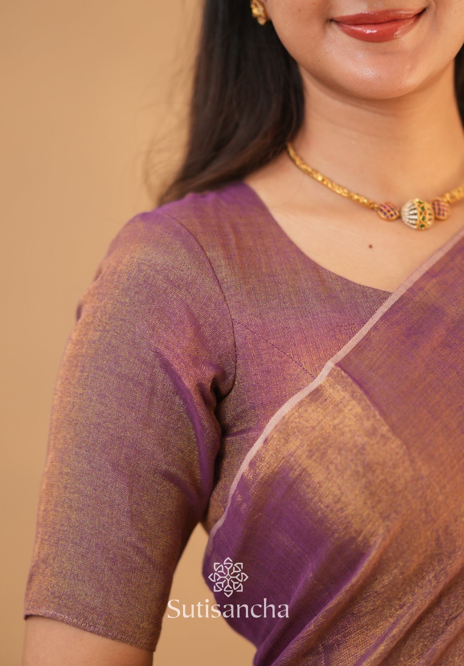 Tissue Charm Light and Lustrous Linen Saree