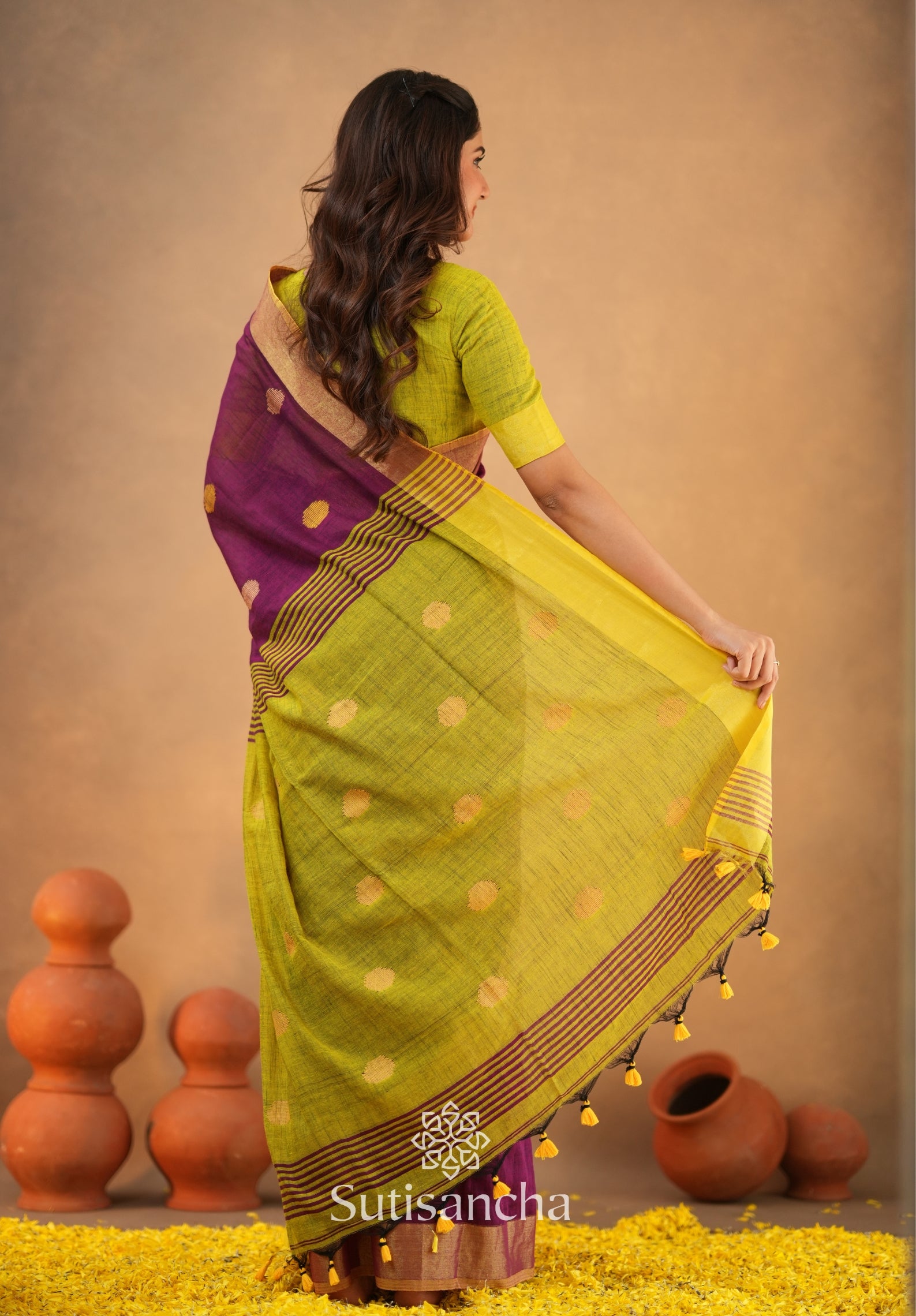 Sutisancha Woven Heritage Handloom Cotton Saree