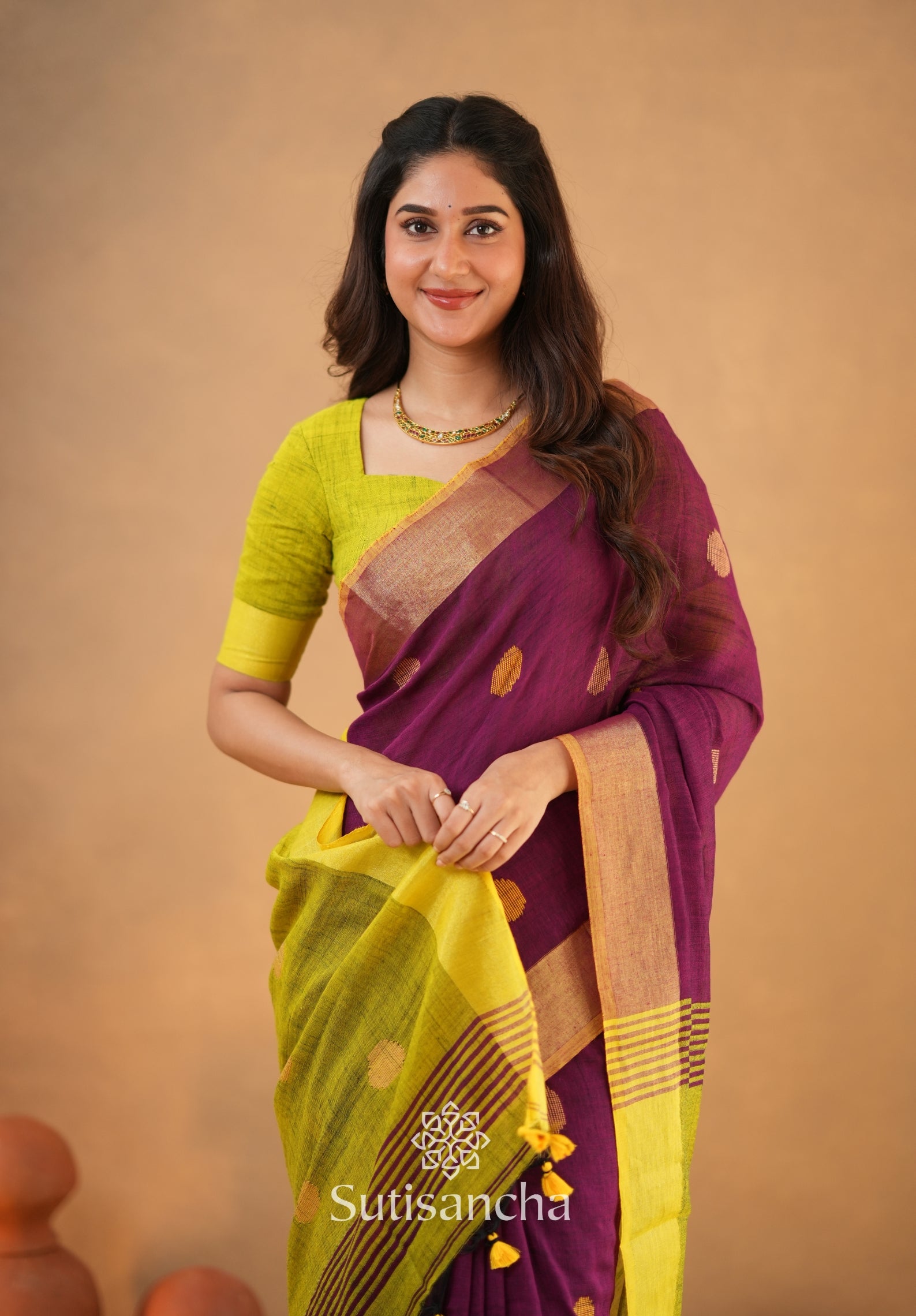 Sutisancha Woven Heritage Handloom Cotton Saree