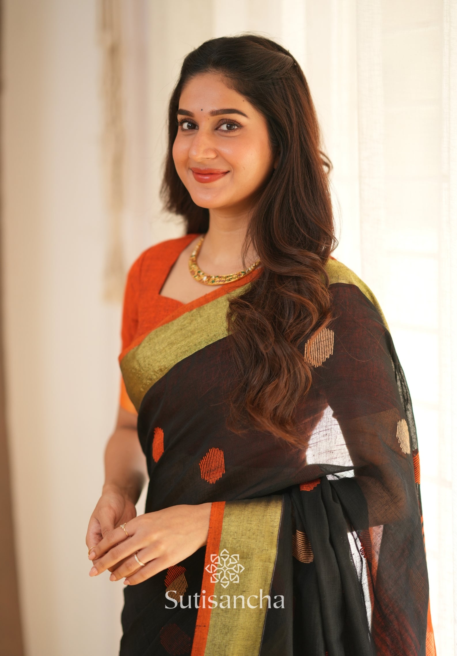 Sutisancha Woven Heritage Handloom Cotton Saree