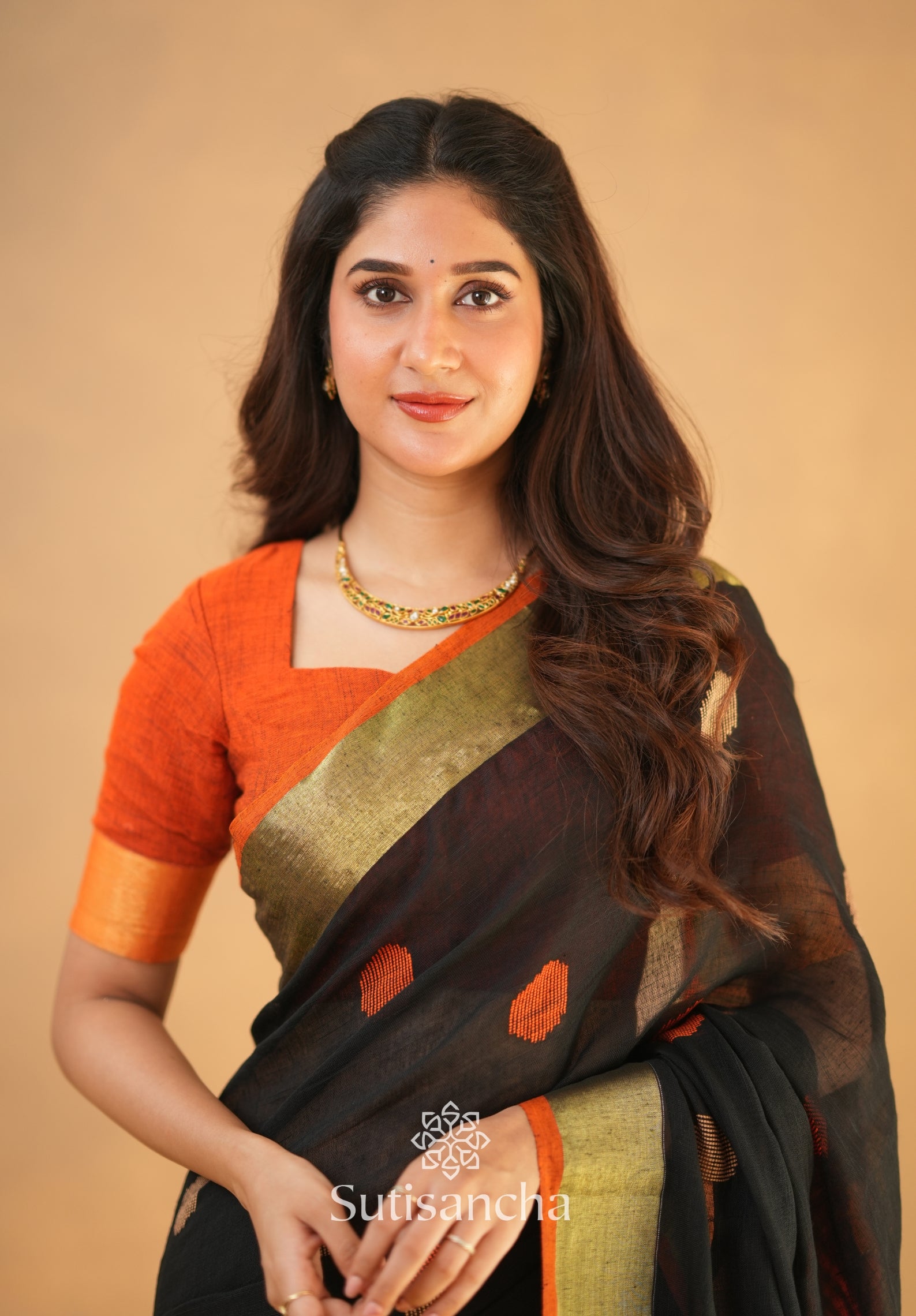 Sutisancha Woven Heritage Handloom Cotton Saree