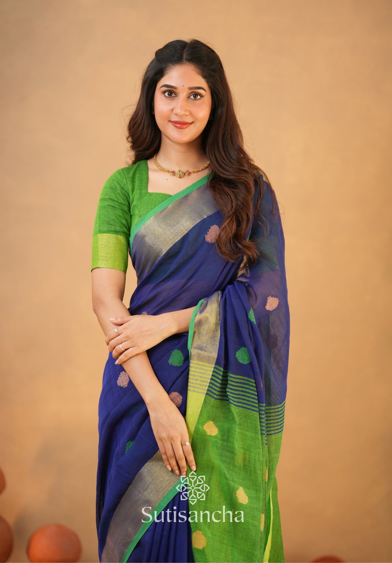 Sutisancha Woven Heritage Handloom Cotton Saree