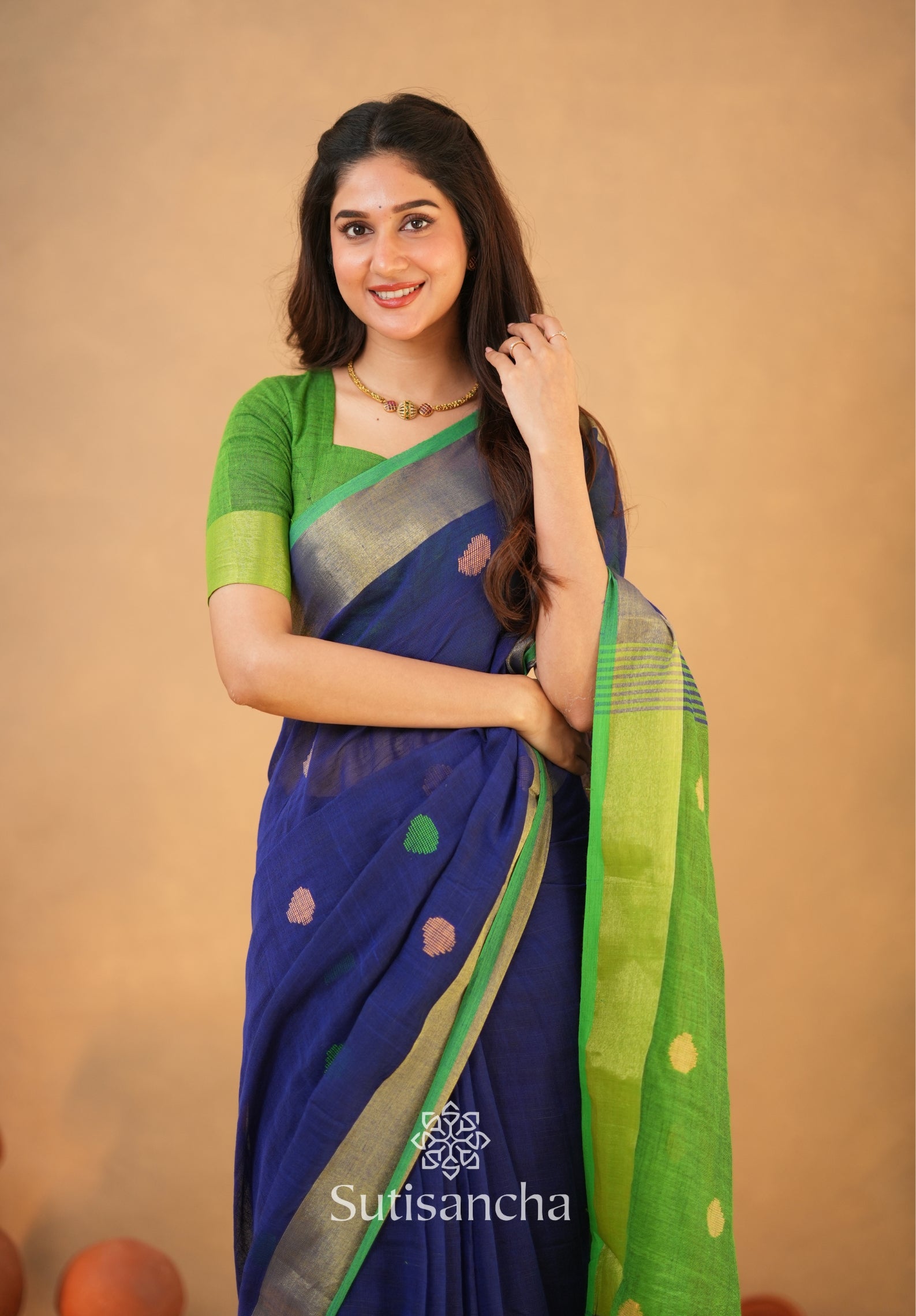 Sutisancha Woven Heritage Handloom Cotton Saree
