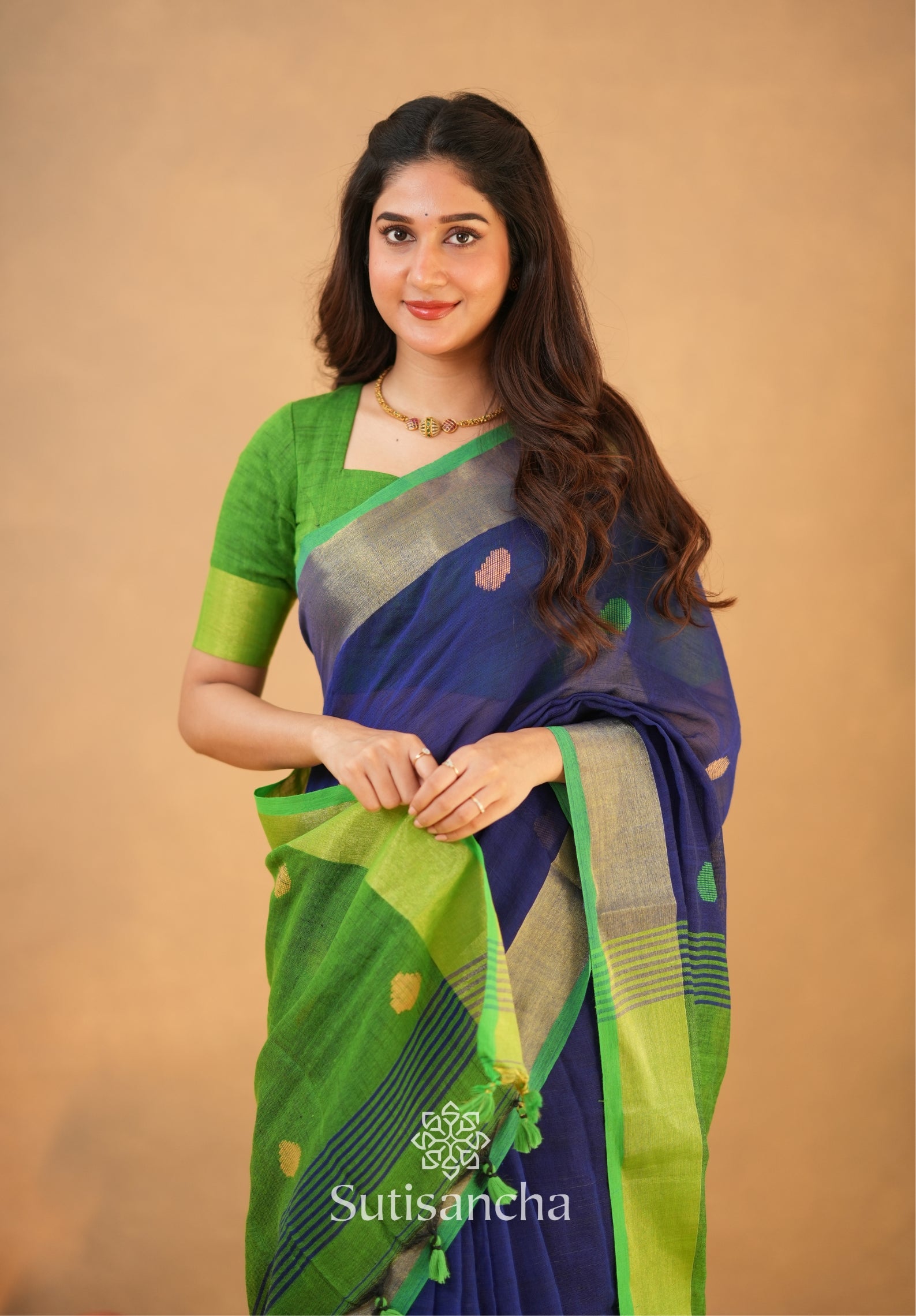 Sutisancha Woven Heritage Handloom Cotton Saree
