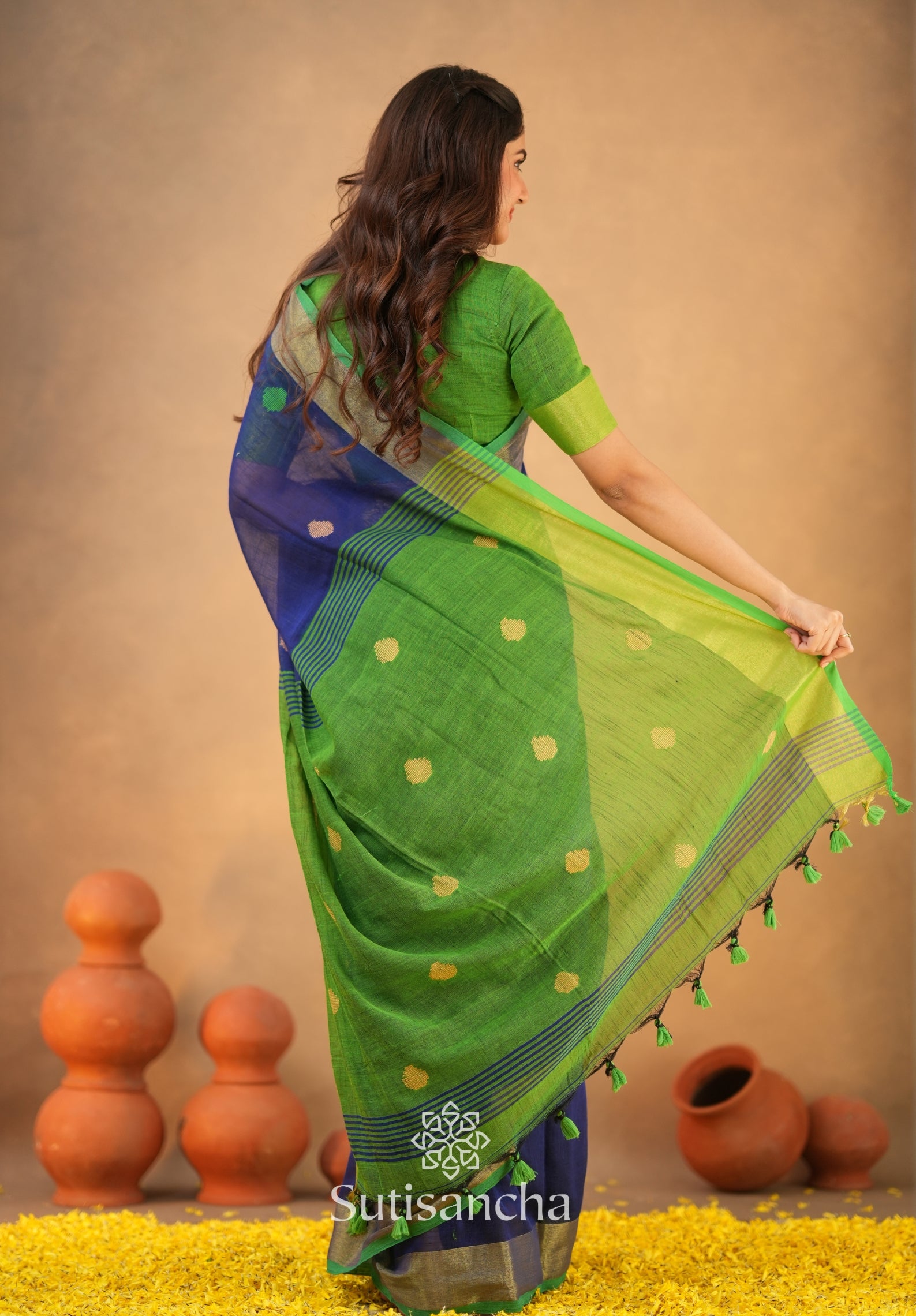 Sutisancha Woven Heritage Handloom Cotton Saree