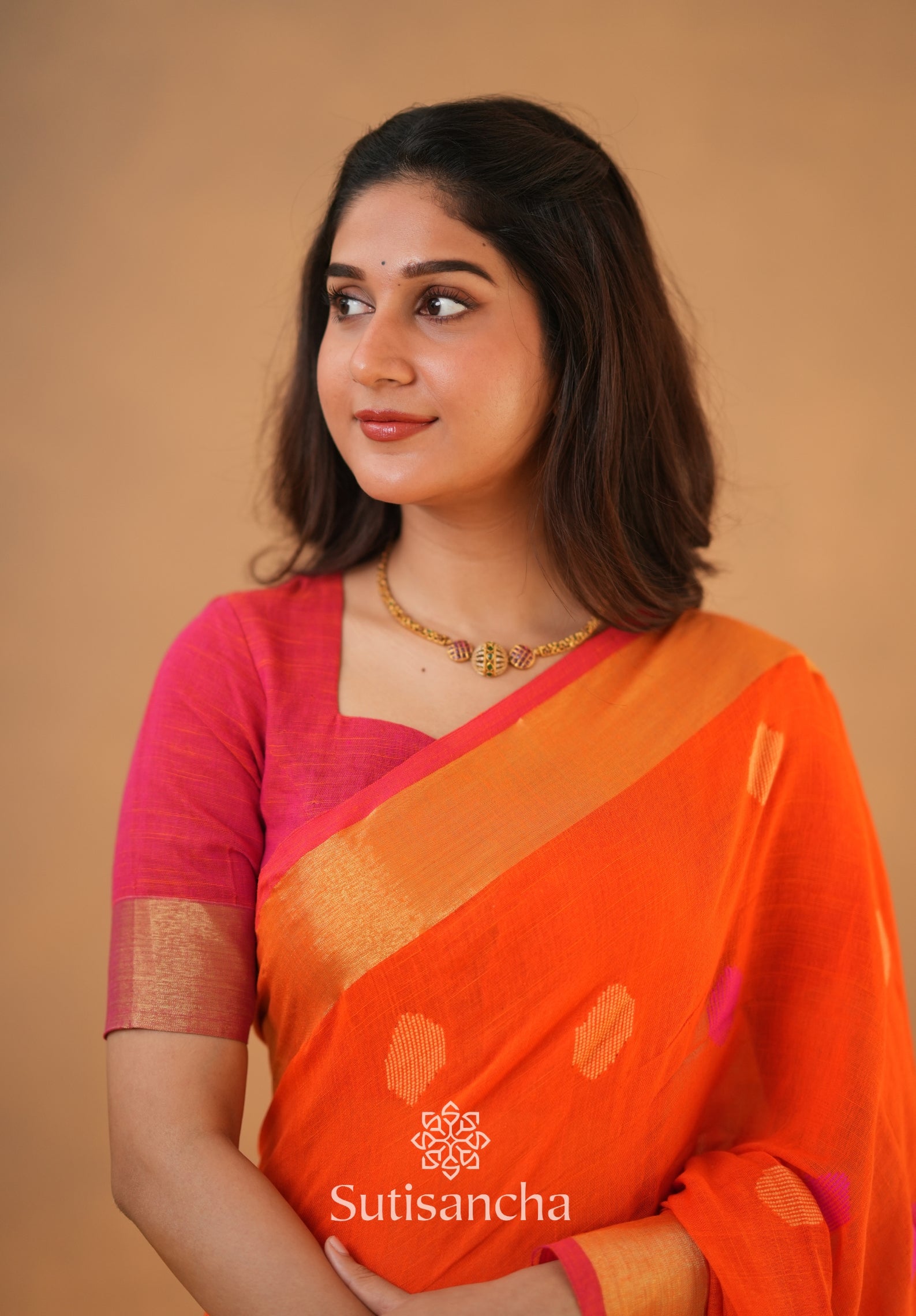 Sutisancha Woven Heritage Handloom Cotton Saree