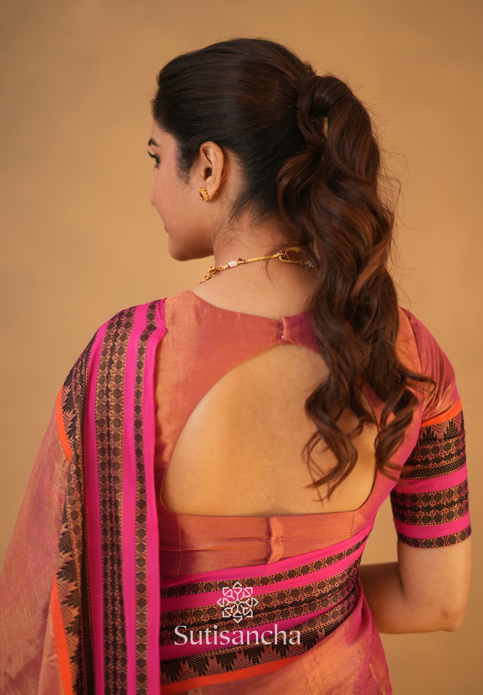 South Charm Tissue Cotton Saree with Traditional Border