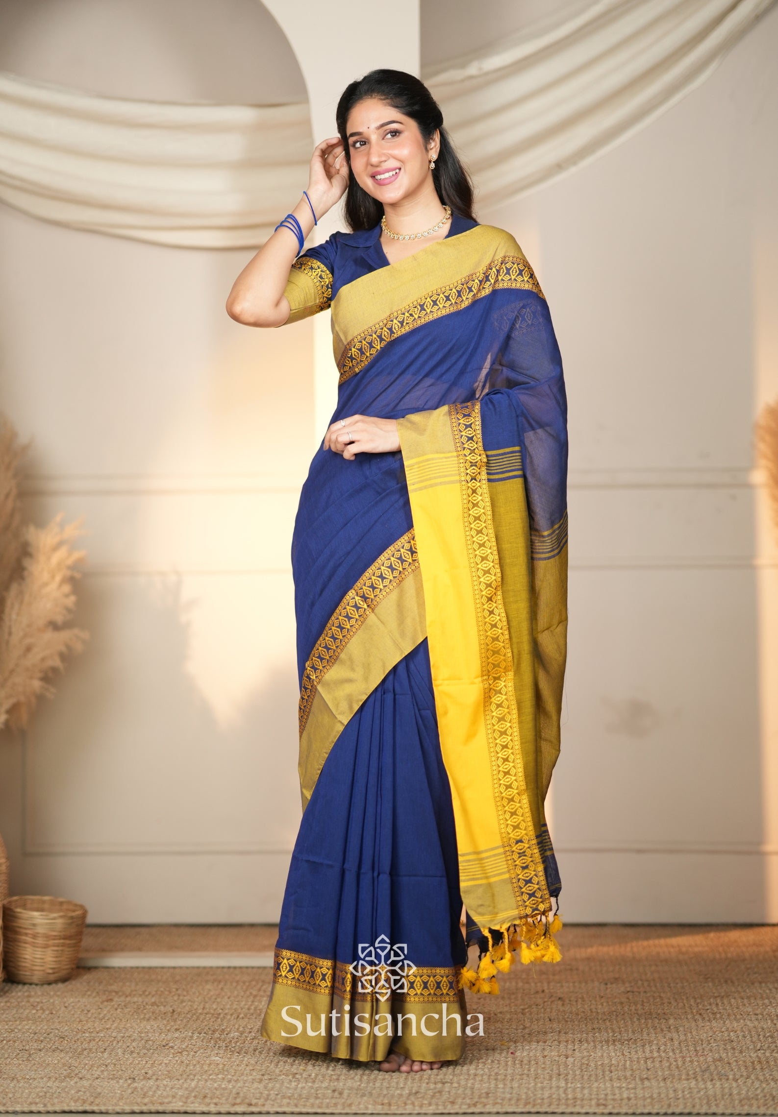 Timeless Weave Bengal Cotton Saree by Sutisancha