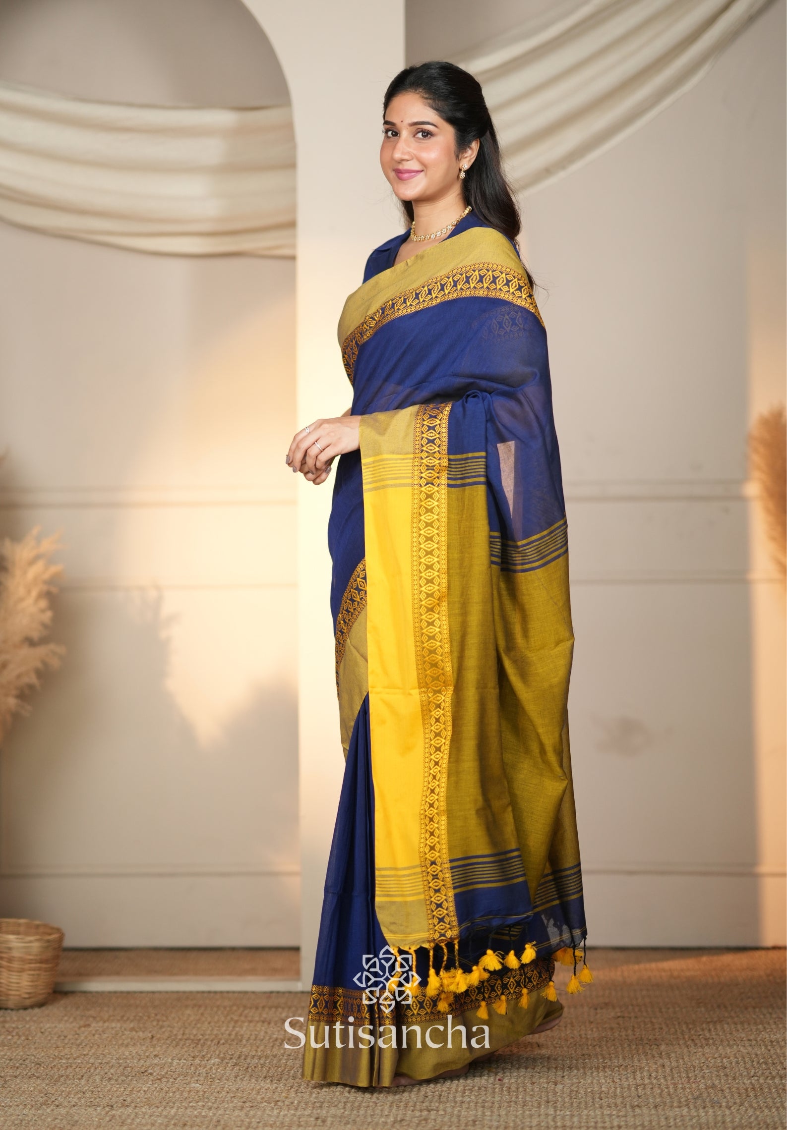 Timeless Weave Bengal Cotton Saree by Sutisancha