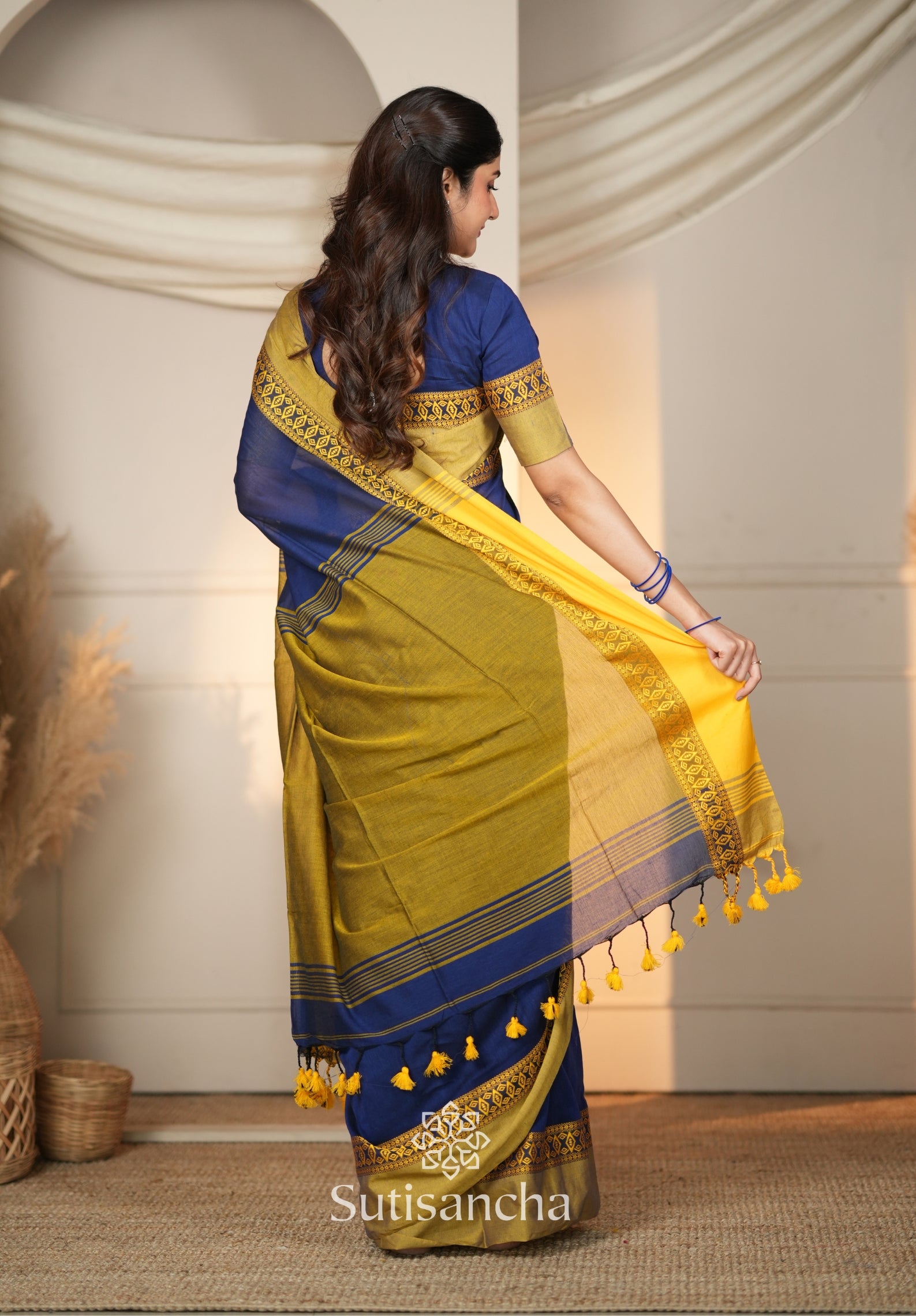 Timeless Weave Bengal Cotton Saree by Sutisancha