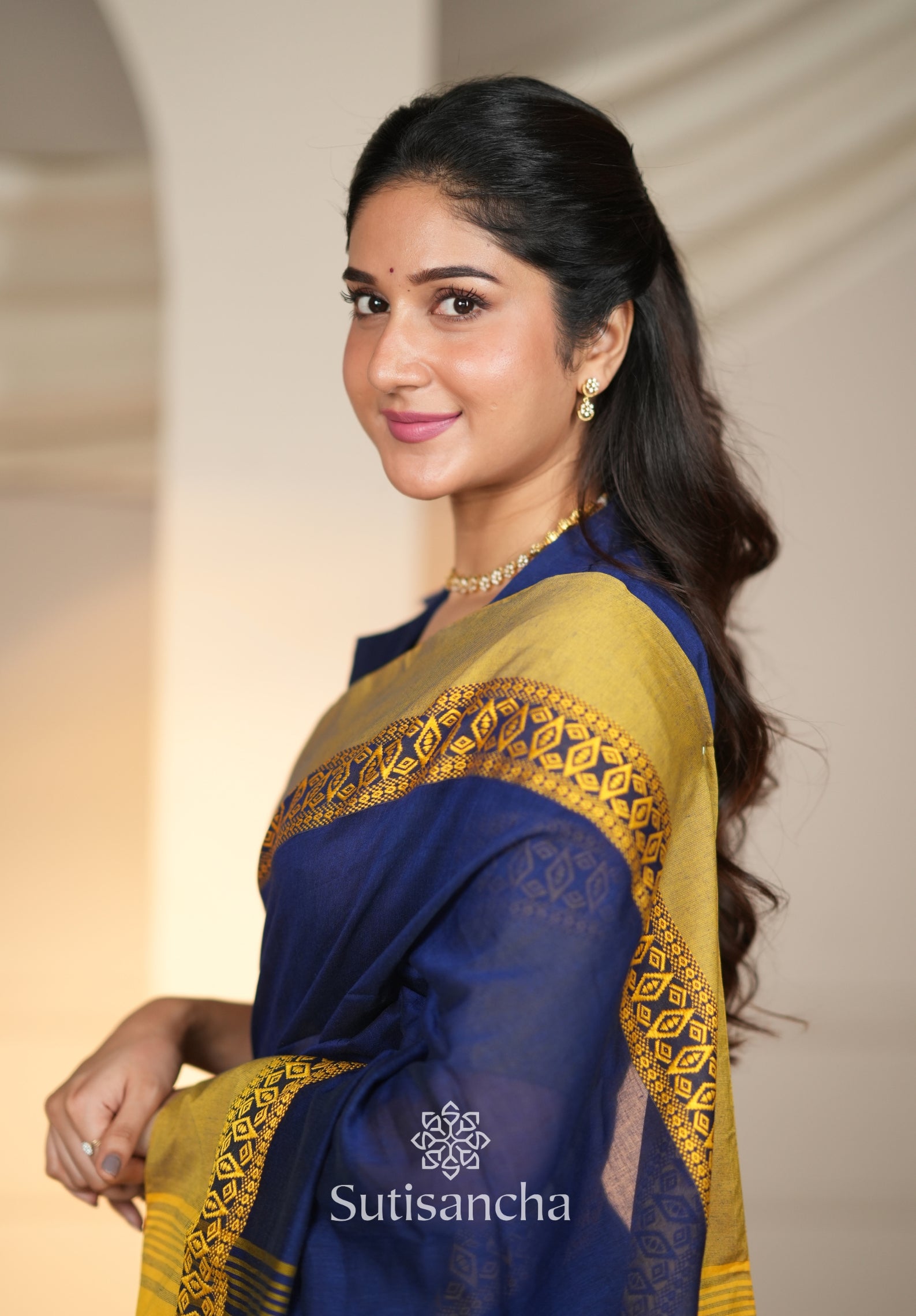 Timeless Weave Bengal Cotton Saree by Sutisancha