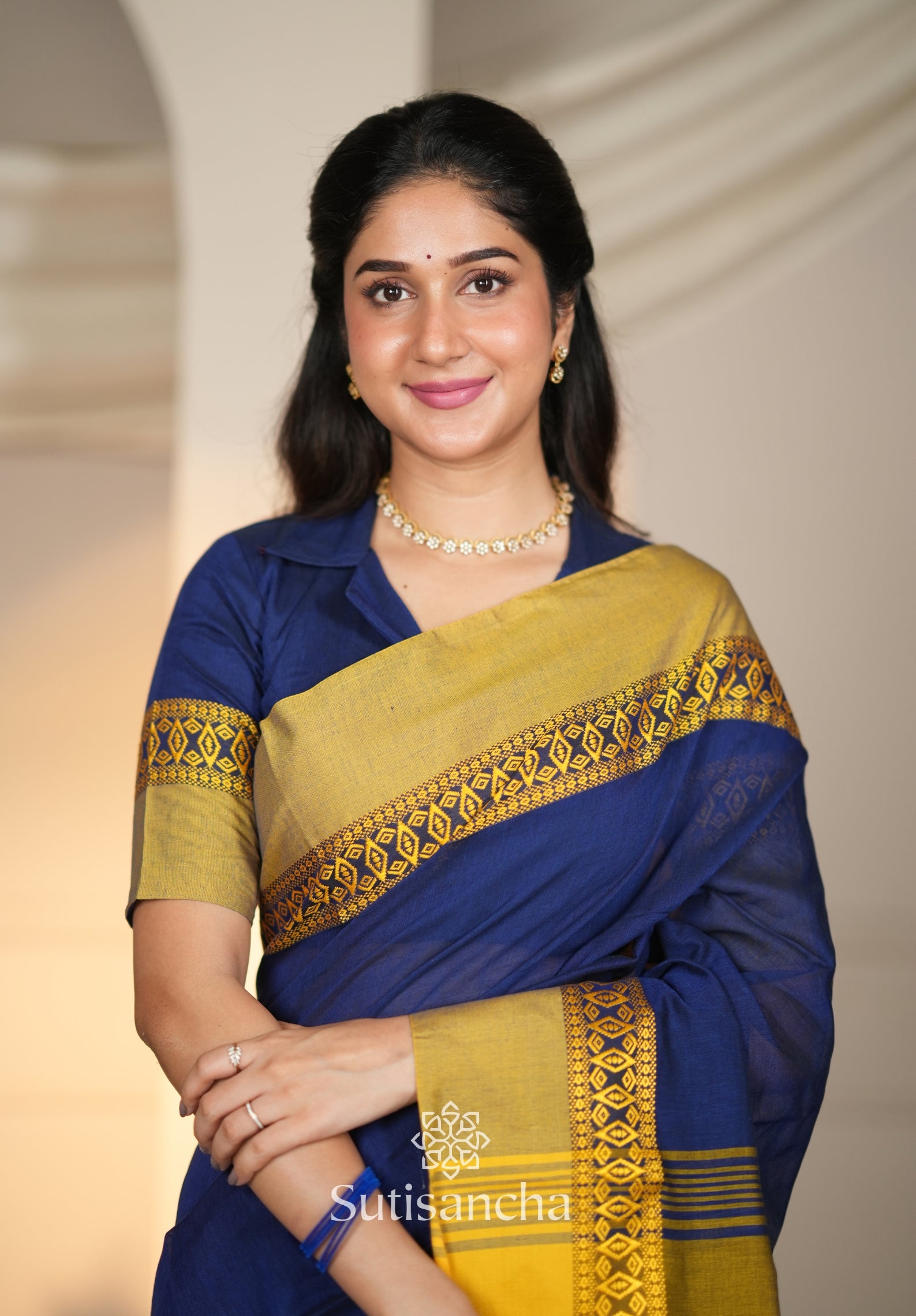 Timeless Weave Bengal Cotton Saree by Sutisancha