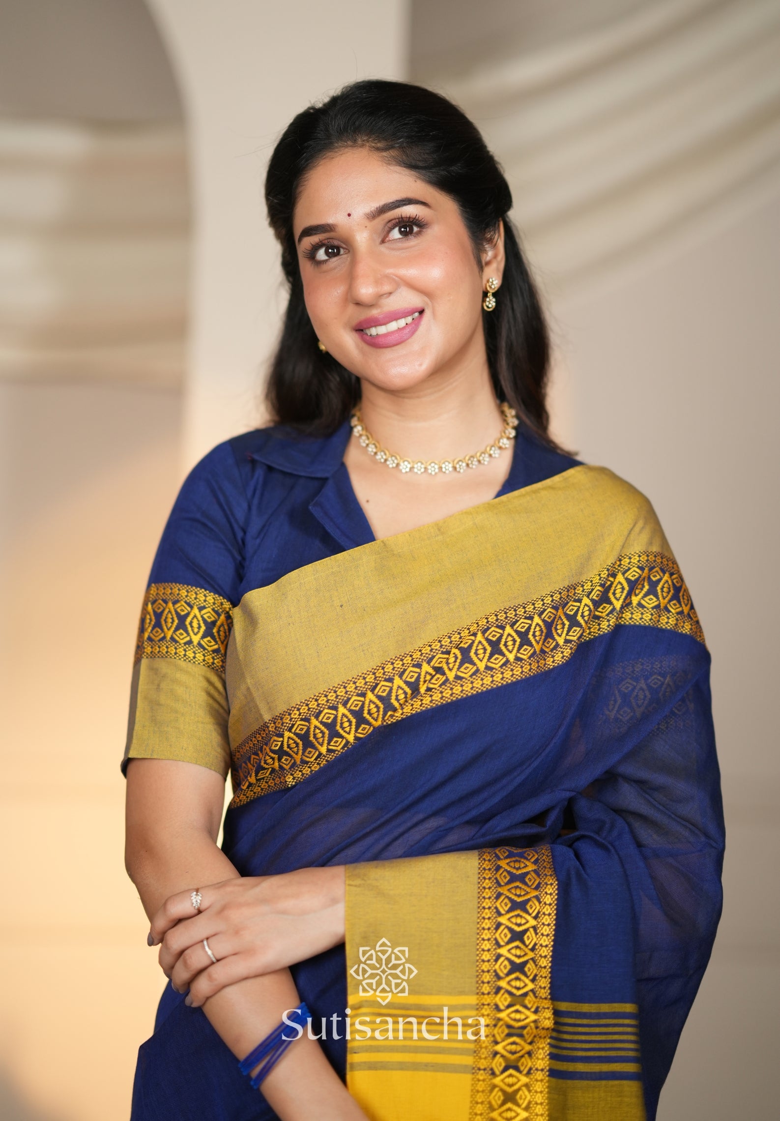 Timeless Weave Bengal Cotton Saree by Sutisancha