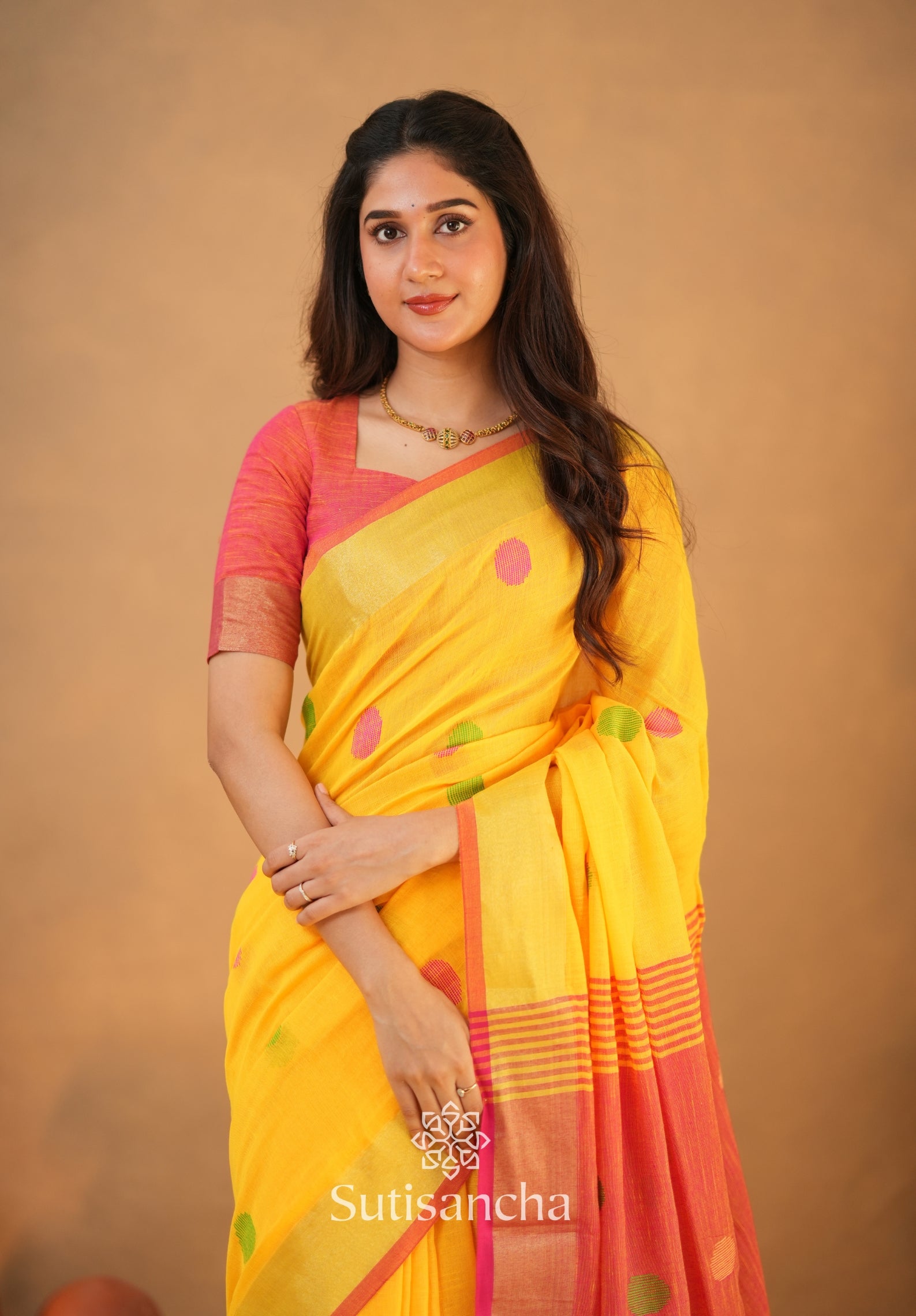Sutisancha Woven Heritage Handloom Cotton Saree
