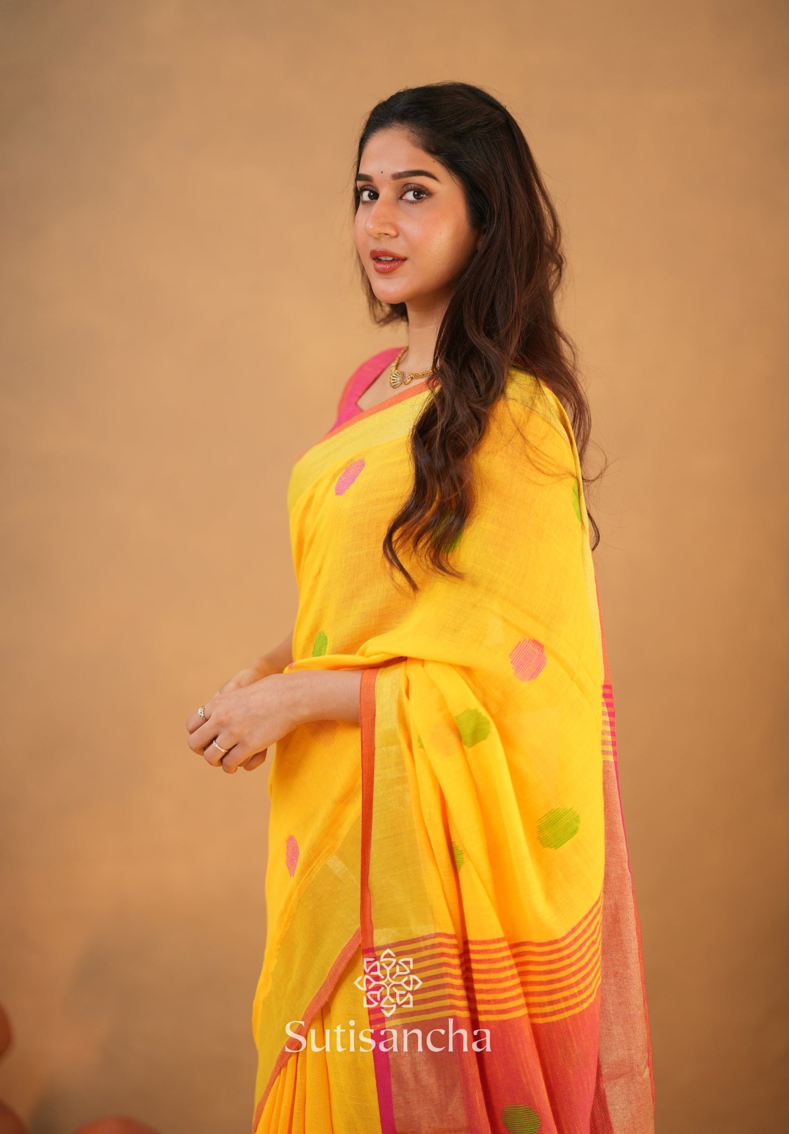 Sutisancha Woven Heritage Handloom Cotton Saree