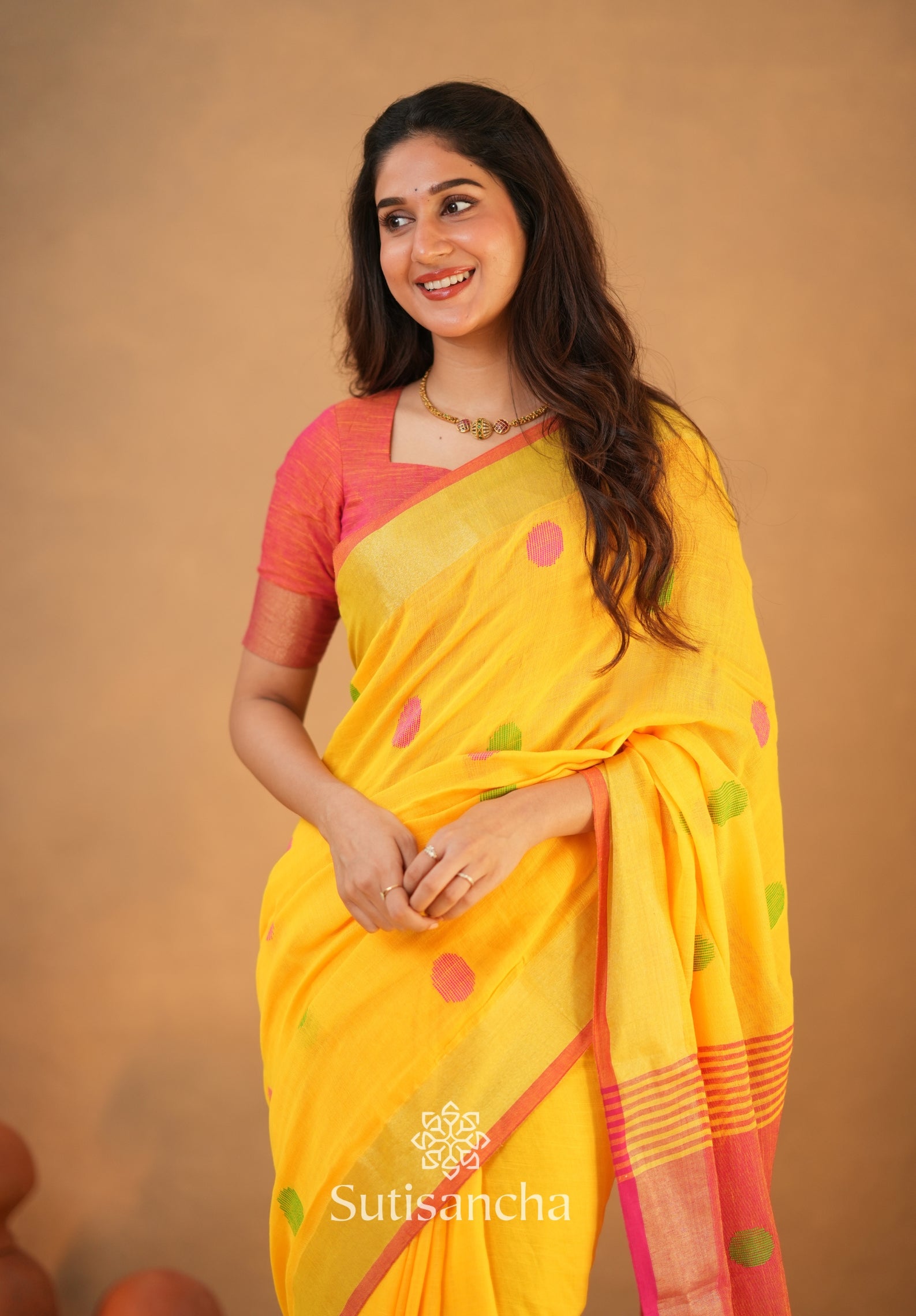 Sutisancha Woven Heritage Handloom Cotton Saree