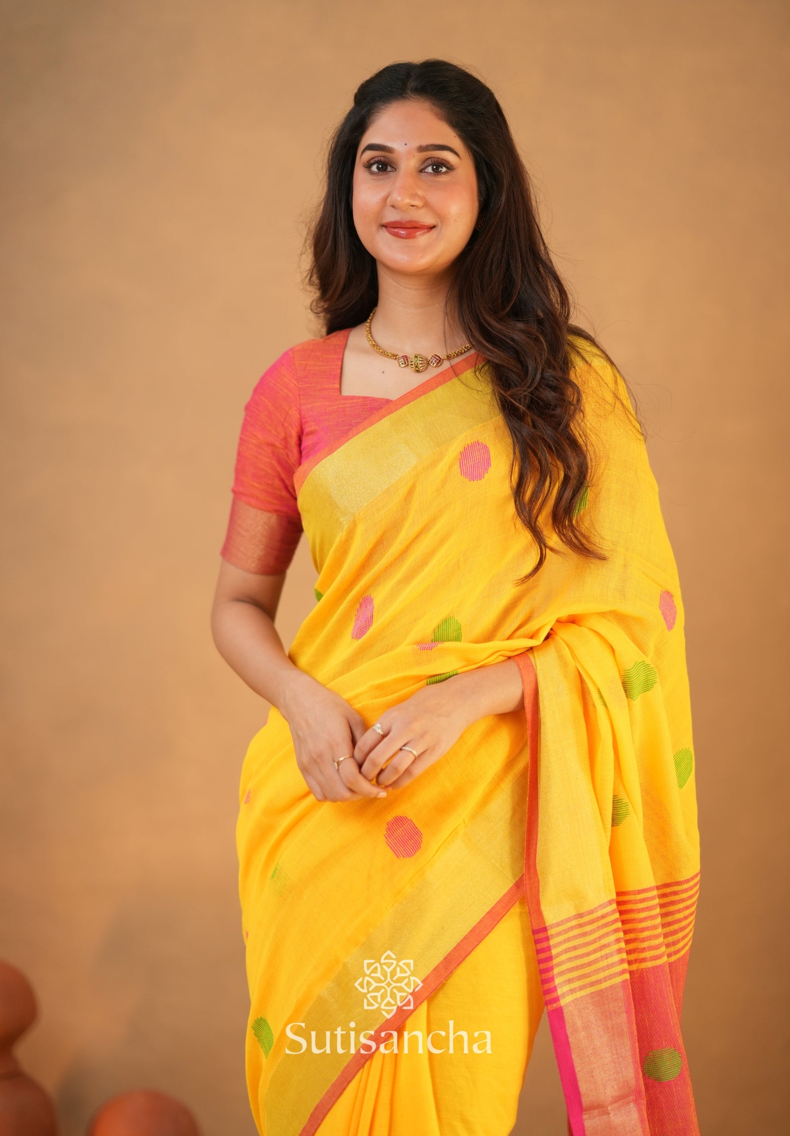 Sutisancha Woven Heritage Handloom Cotton Saree