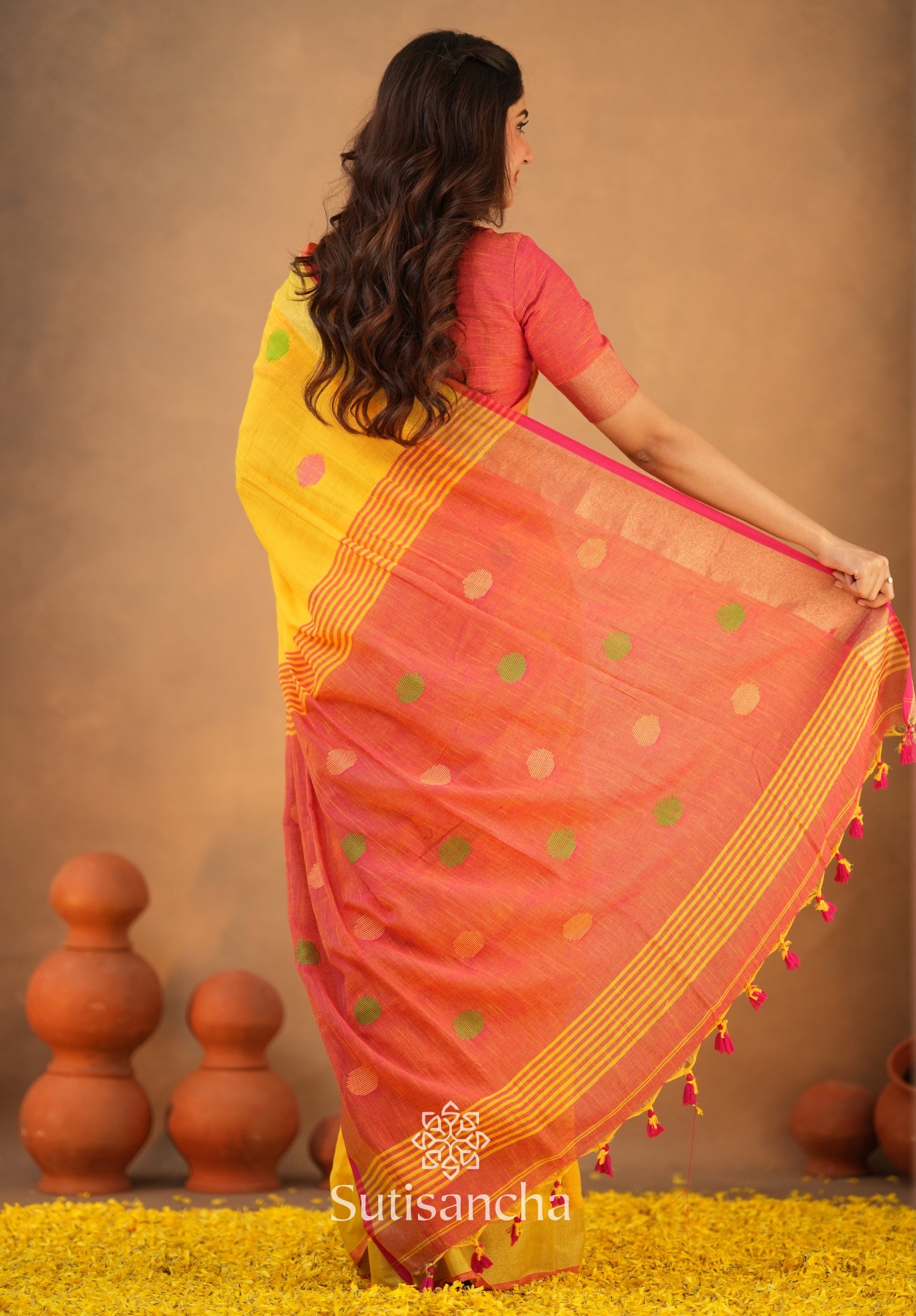 Sutisancha Woven Heritage Handloom Cotton Saree