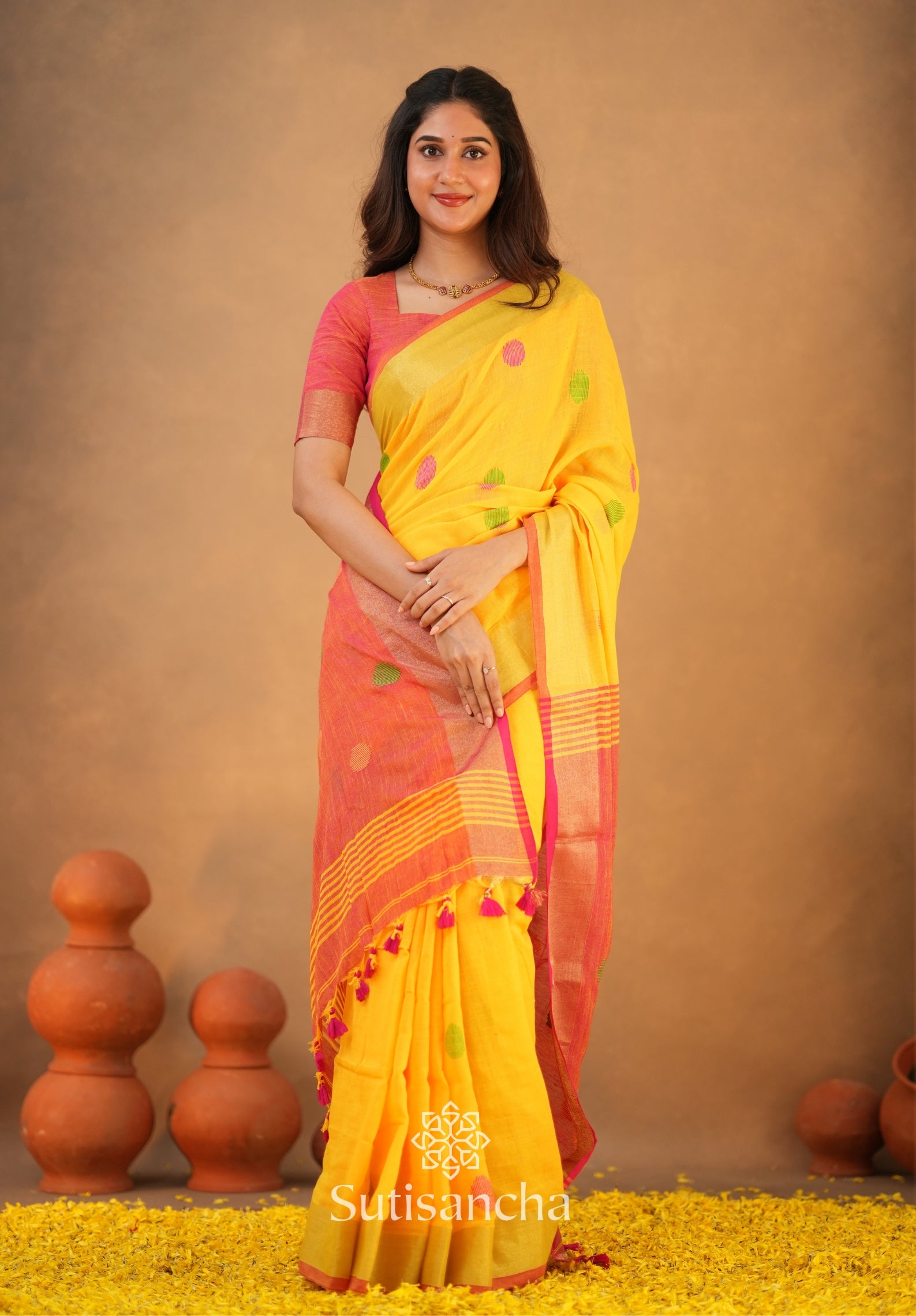 Sutisancha Woven Heritage Handloom Cotton Saree