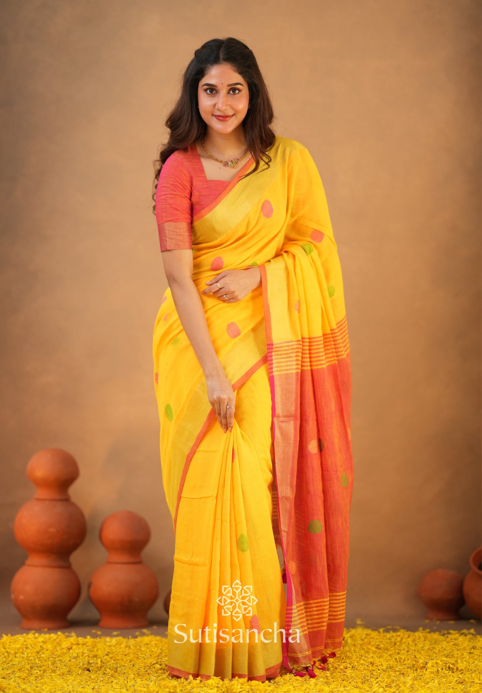 Sutisancha Woven Heritage Handloom Cotton Saree