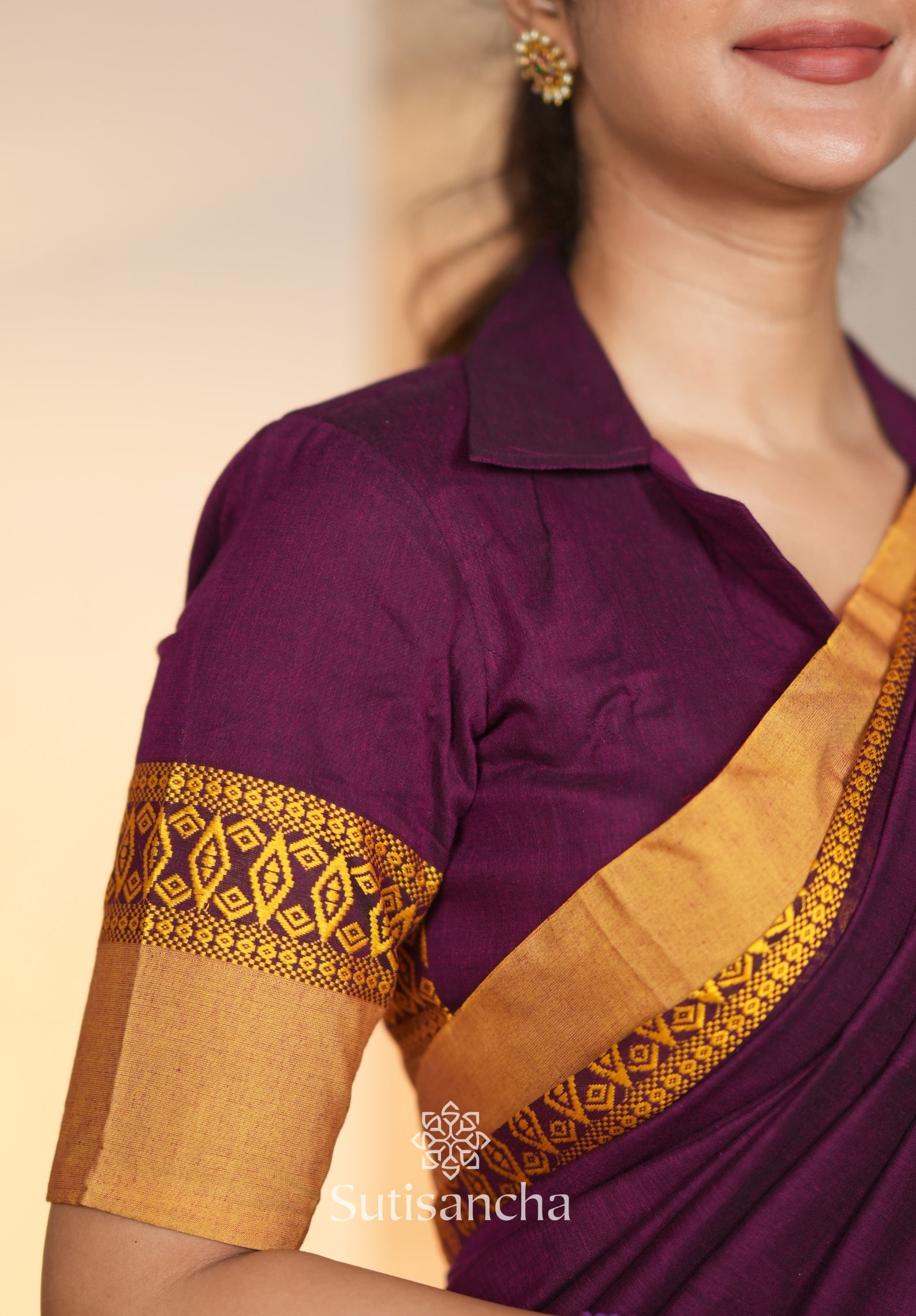 Timeless Weave Bengal Cotton Saree by Sutisancha