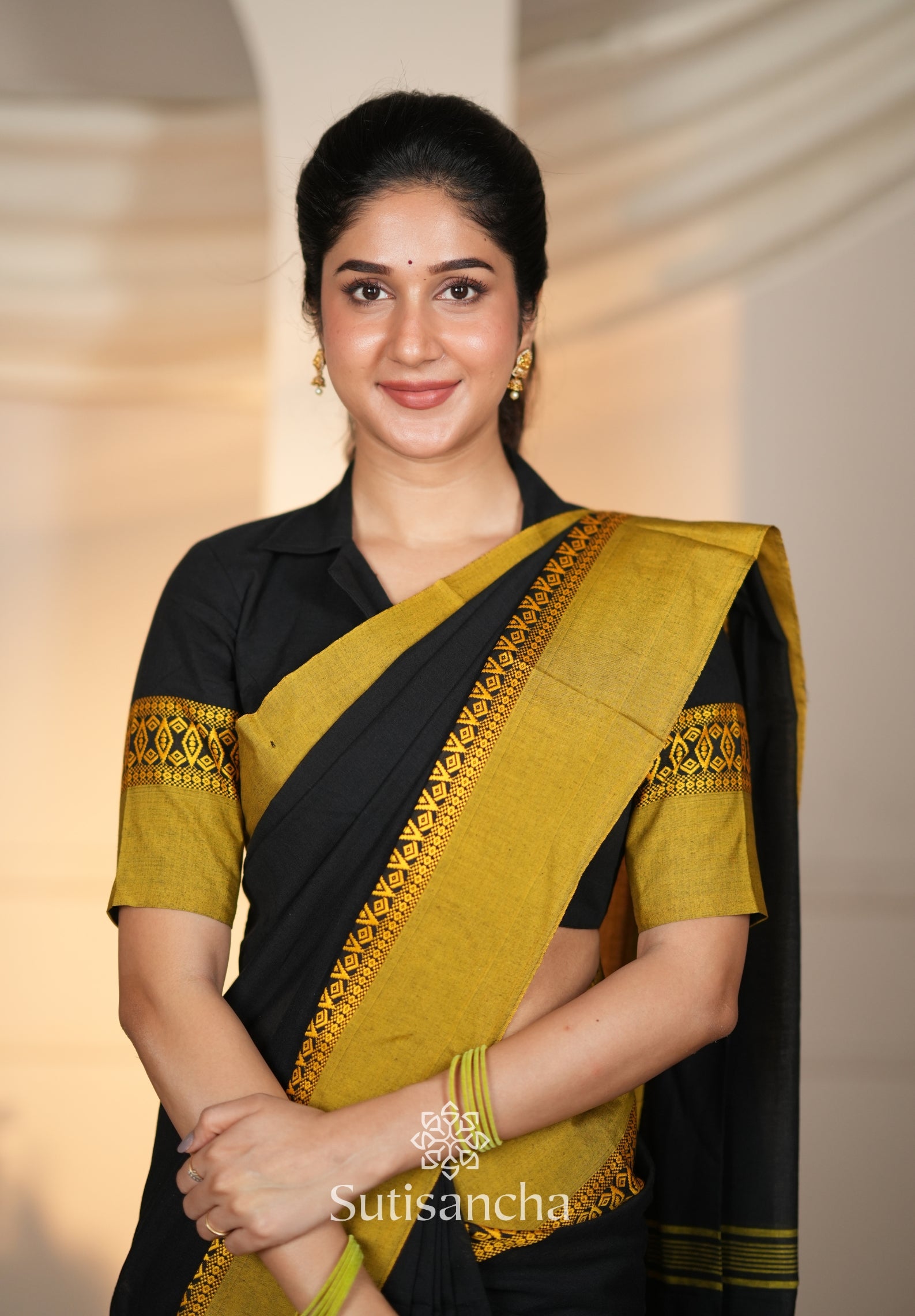 Timeless Weave Bengal Cotton Saree by Sutisancha