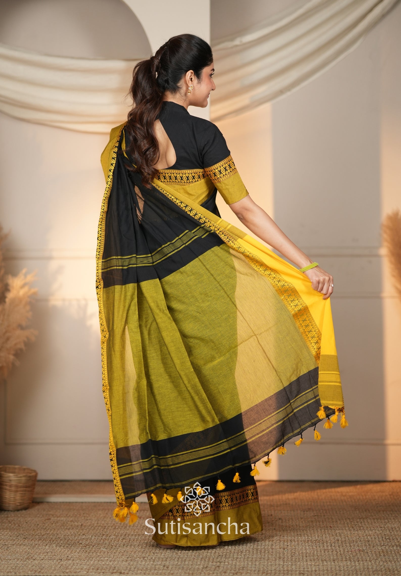 Timeless Weave Bengal Cotton Saree by Sutisancha